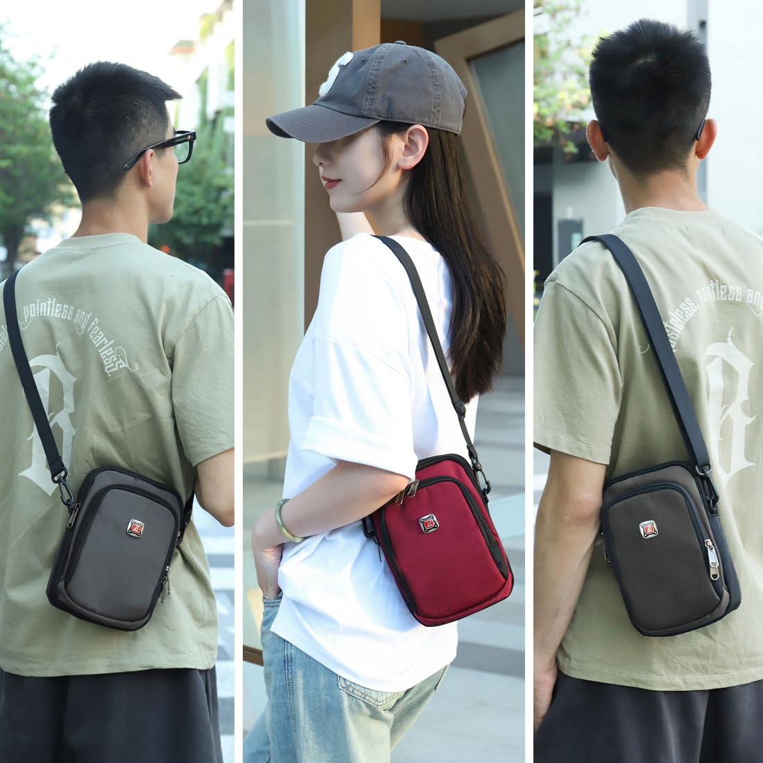 Stylish Unisex Mini Crossbody Bag - Lightweight Travel Shoulder Bag for Passport, Wallet & Essentials | Perfect for Daily Use, Commuting & Vacations