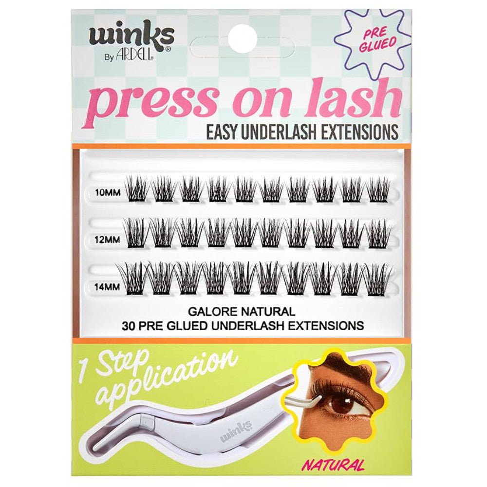 Ardell Winks Press-On Natural False Eyelashes - Easy to Apply, Reusable & Cruelty-Free - Perfect for Parties, Weddings & Everyday Glam