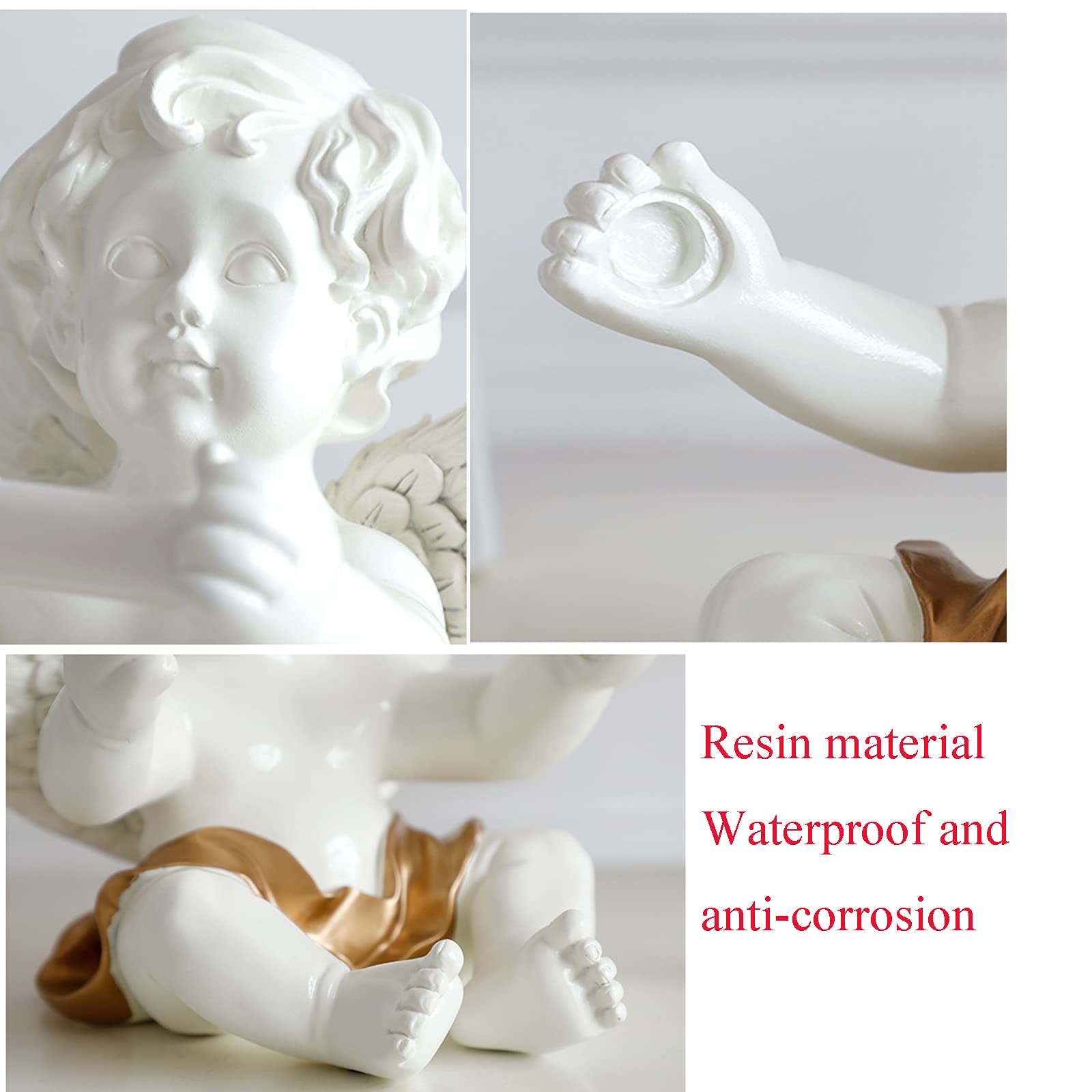 White Resin Free Standing Toilet Paper Holder - Bathroom & Kitchen Roll Stand for Home Decor, Living Room, Desktop Decoration | Durable & Stylish Tissue Dispenser for Modern Spaces