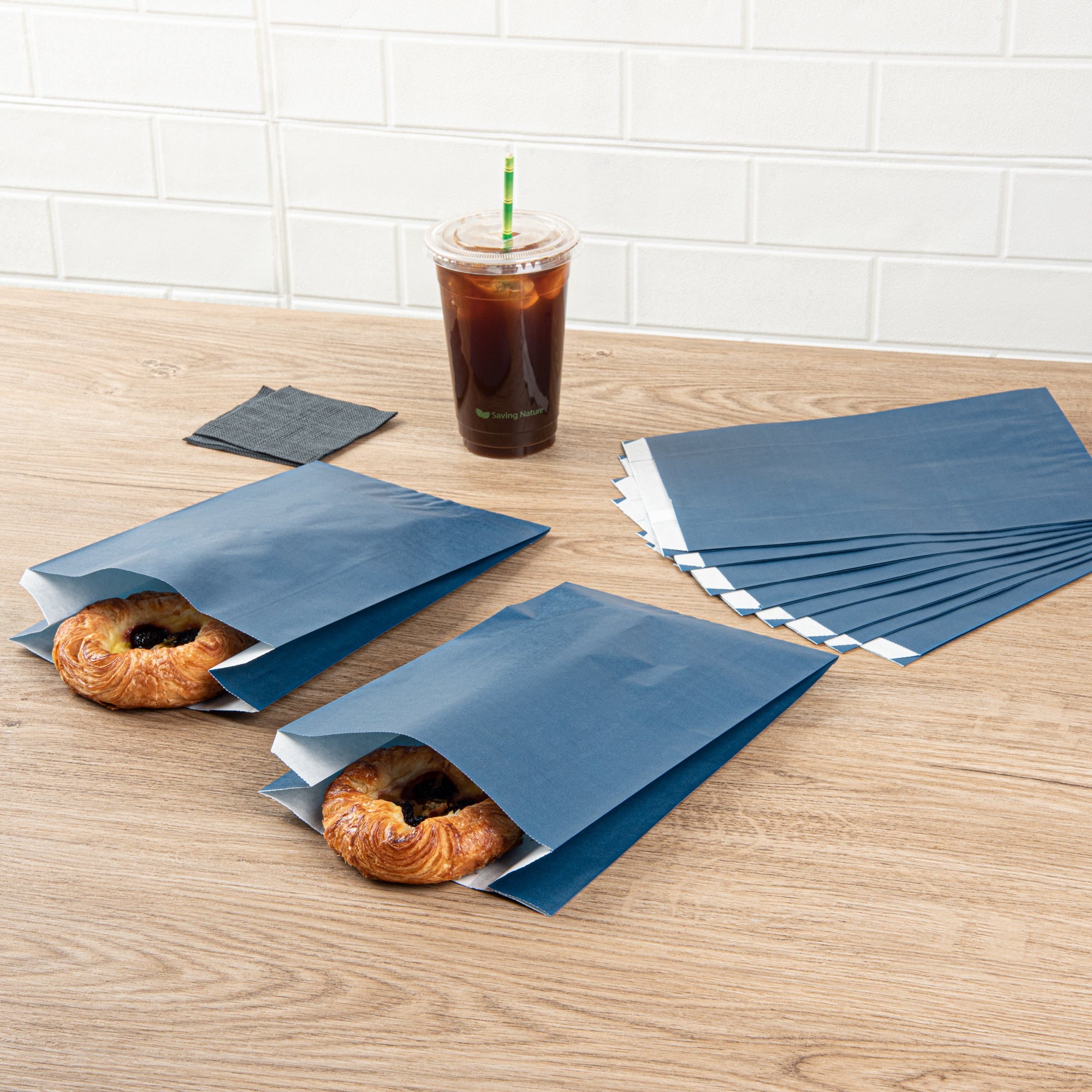 Premium Midnight Blue French Fry & Snack Bags - 7