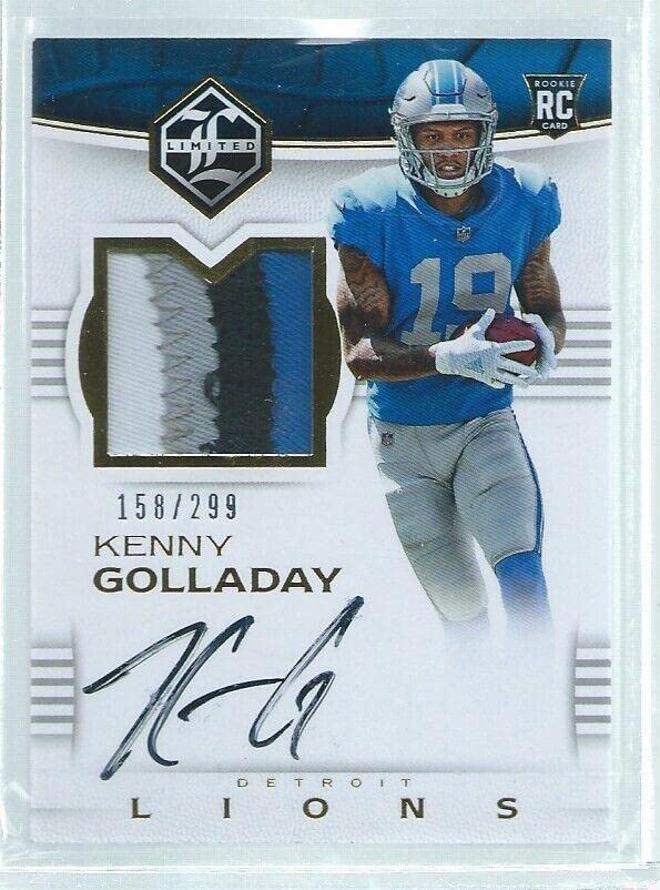 Kenny Golladay 2017 Panini Limited RPA Patch On-Card Auto RC #d/299 - PSA Graded Autographed Football Rookie Card | Perfect for NFL Collectors & Sports Memorabilia Enthusiasts