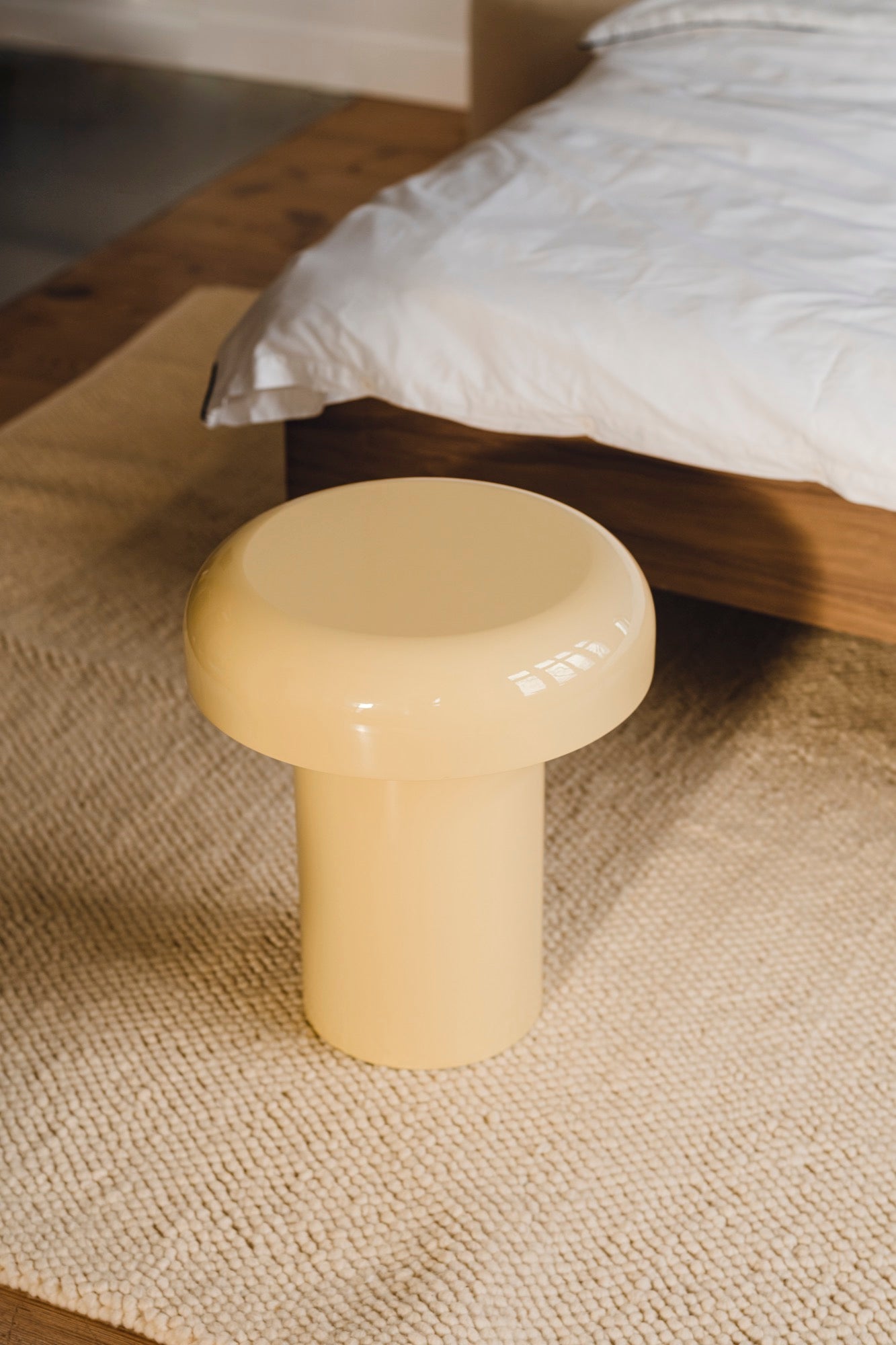 Miko Side Table in Butter Yellow - Modern Accent Table for Living Room, Bedroom, or Office | Small End Table with Stylish Design