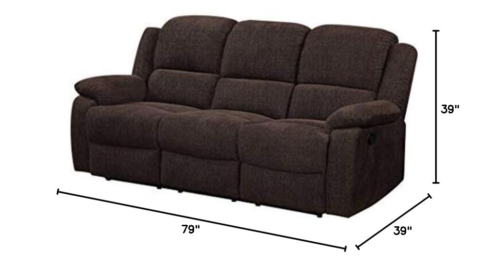 ACME Furniture Madden Sofas - Brown Leather Living Room Couch for Modern Home & Office Comfort