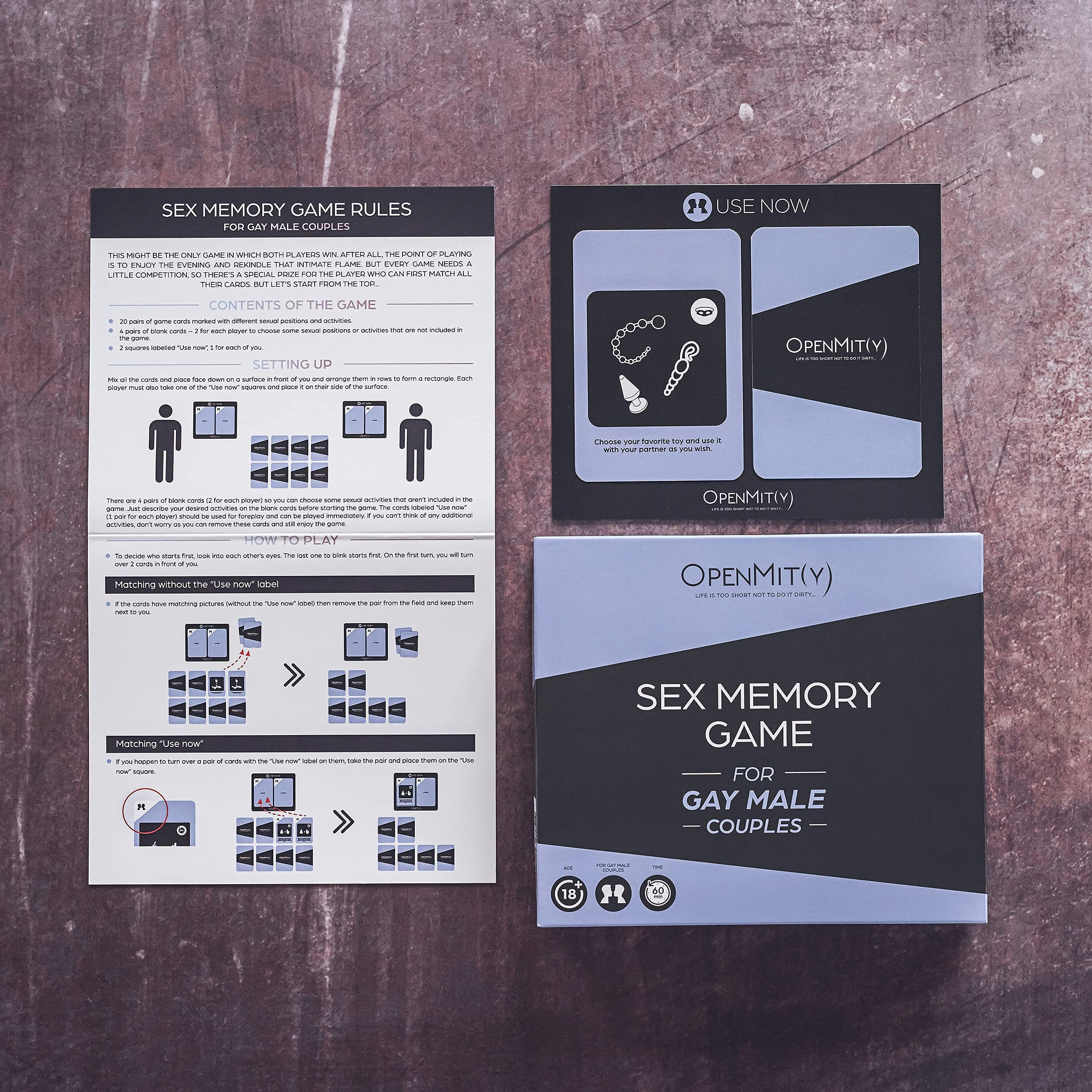 OpenMity Gay Board Game for Male Couples - Romantic Couples Game Night - Unique His & His Gifts for Gay Men - Perfect for Anniversary, Valentine's Day & LGBTQ+ Pride Celebrations