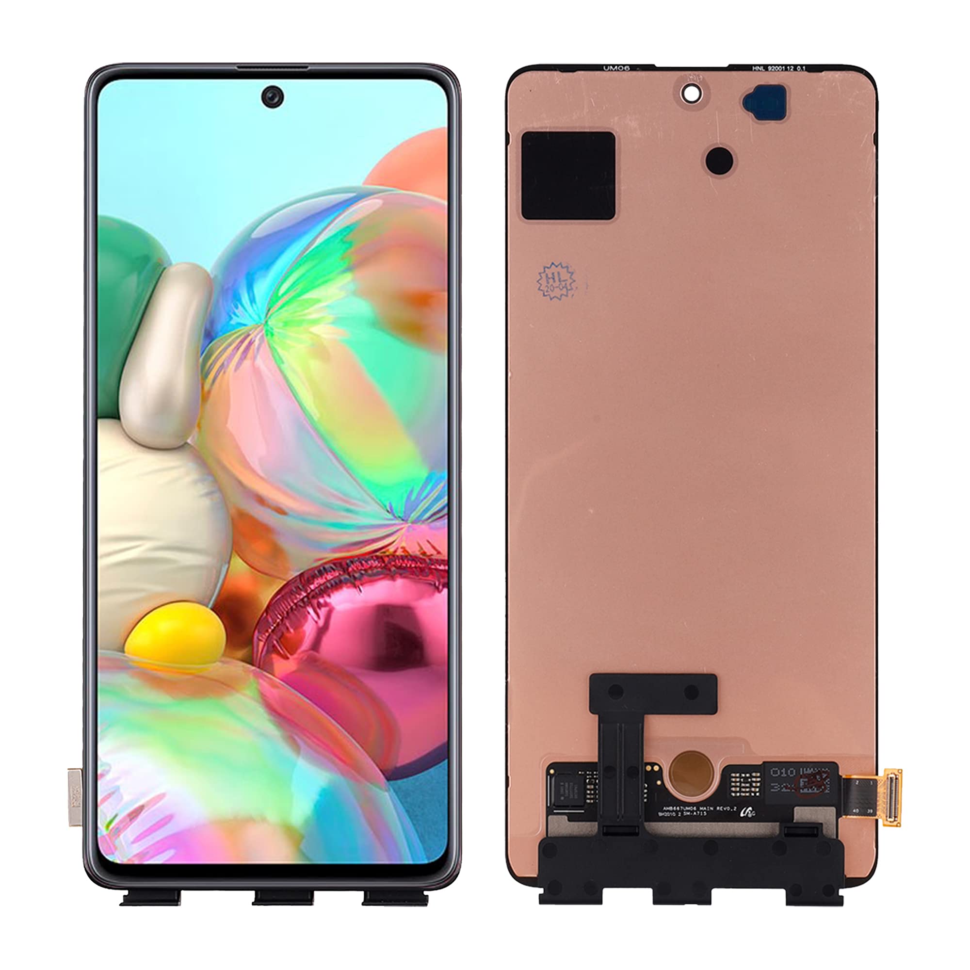 Original OLED Display Screen Replacement for Samsung Galaxy A71 - Black Frameless Touch Screen Digitizer Assembly with Repair Tools | Perfect for DIY Phone Repair & Screen Replacement at Home