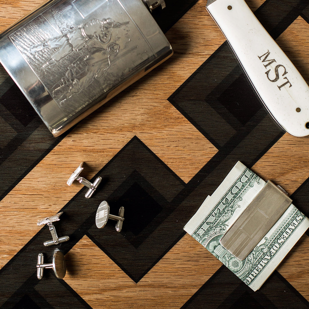 Premium Sterling Silver Engine Turned Money Clip - Elegant Bill Holder for Men's Wallet, Cash & Credit Cards - Perfect Gift for Graduation, Wedding & Business Professionals