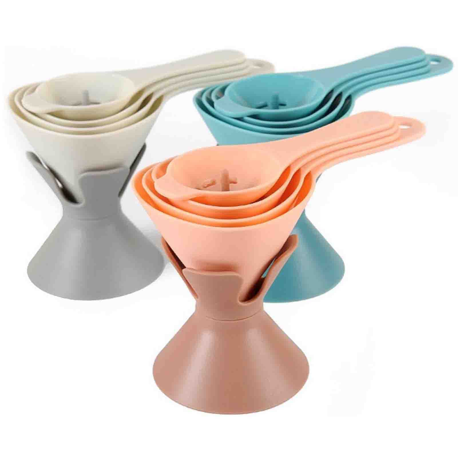 XYQSH 6-in-1 Multifunctional Kitchen Funnel Set with Handle, Holder & Removable Strainer - Perfect for Canning, Baking, Liquid Transfer & Powder Filling - Ideal for Home Cooking, Meal Prep & DIY Projects
