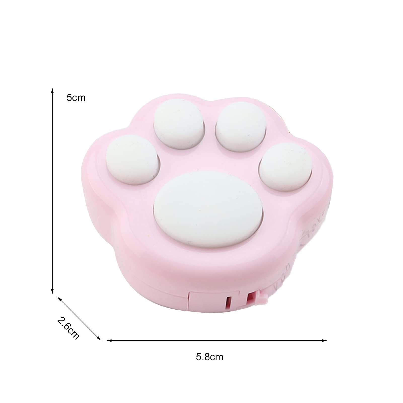 Mini Cat Paw Push Fidget Toy Keychain - Stress Relief Sensory Toys for Kids & Adults with Light & Music | Anxiety Relief, ADHD Focus Tool, Stocking Stuffer Gift (Pink) - Perfect for Office, School, Travel and Relaxation