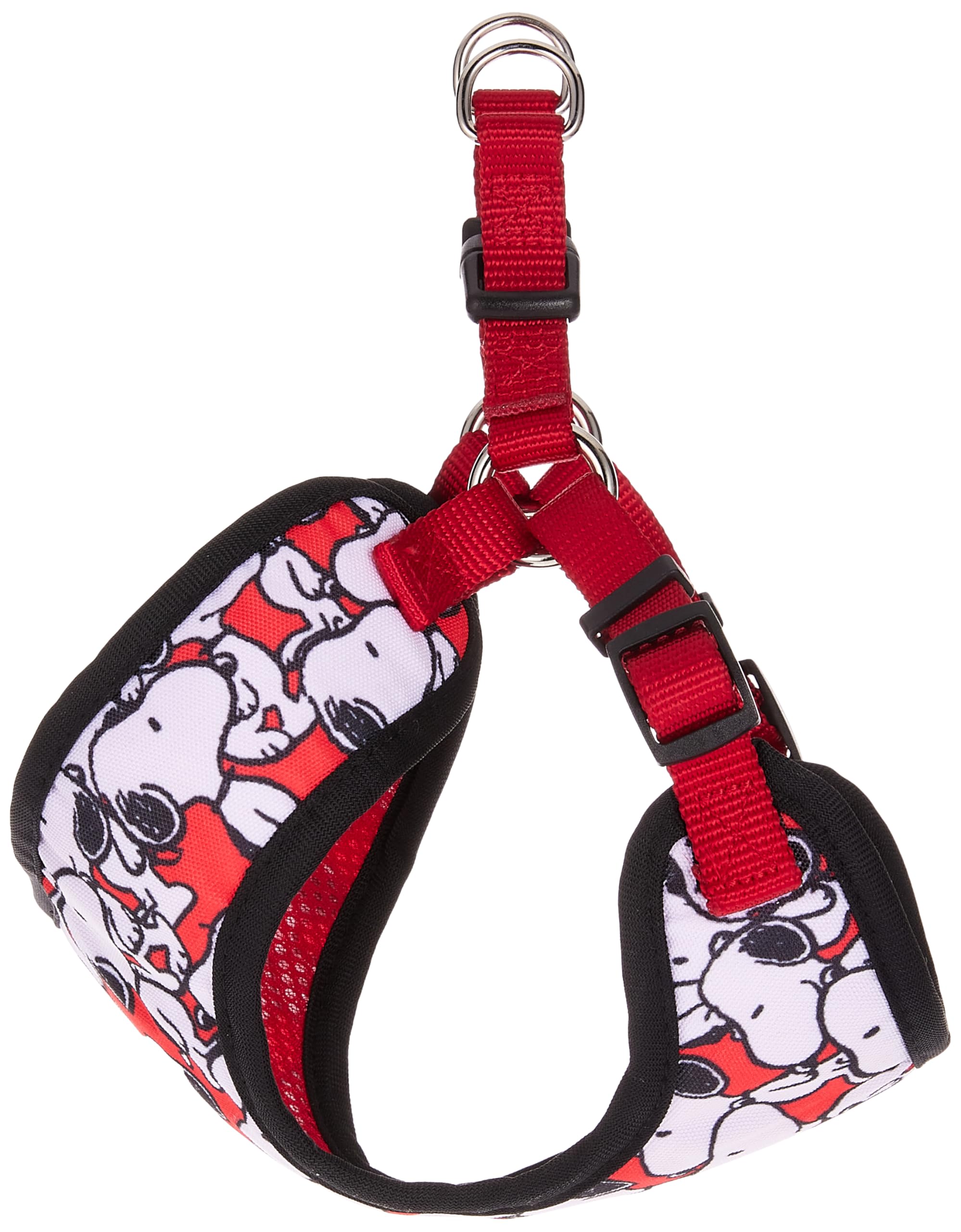 Charlie Brown Snoopy Red Dog Harness for Small Dogs - No Pull Pet Vest with Adjustable Straps | Cute White & Red Puppy Harness for Walking, Training | Perfect for Halloween Costumes & Christmas Pet Outfits