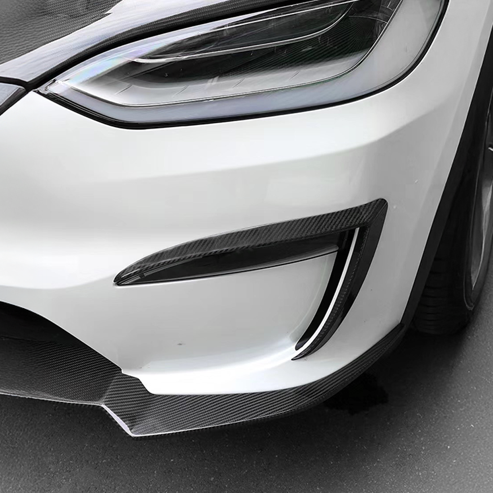 Premium Aero Carbon Fiber Front Lip for Tesla Model X - High Performance Aerodynamic Body Kit | Enhances Style & Downforce | Perfect for Racing & Car Shows