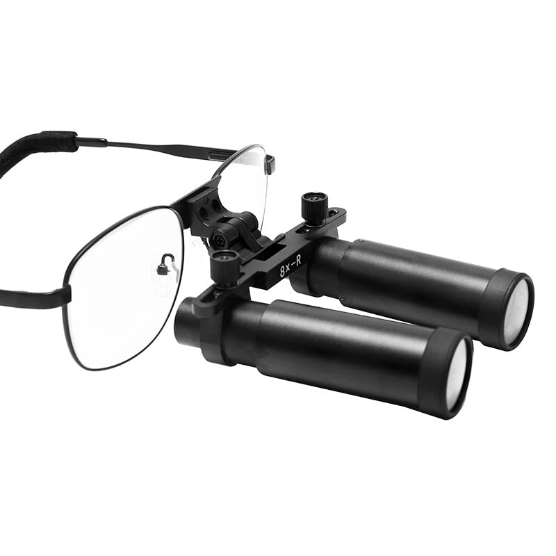8X Magnifying Glasses for ENT & Ophthalmology - High Power Binocular Loupes with Adjustable Headband - Perfect for Dental, Surgical, Jewelry & Watch Repair