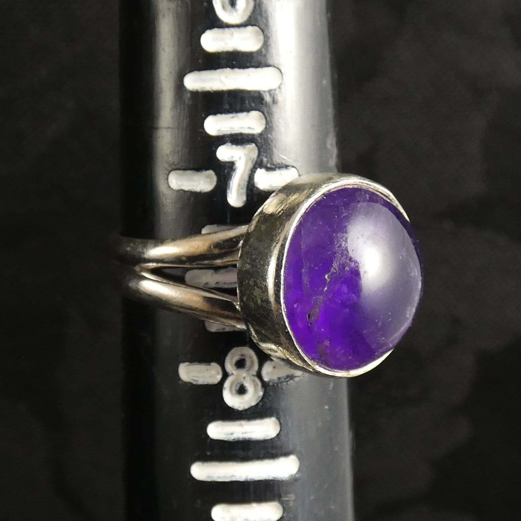 Natural Amethyst Sterling Silver Ring for Women - Size 7.75 | Elegant Purple Gemstone Jewelry Gift for Birthday, Anniversary & Valentine's Day | Perfect for Everyday Wear, Special Occasions & Spiritual Healing