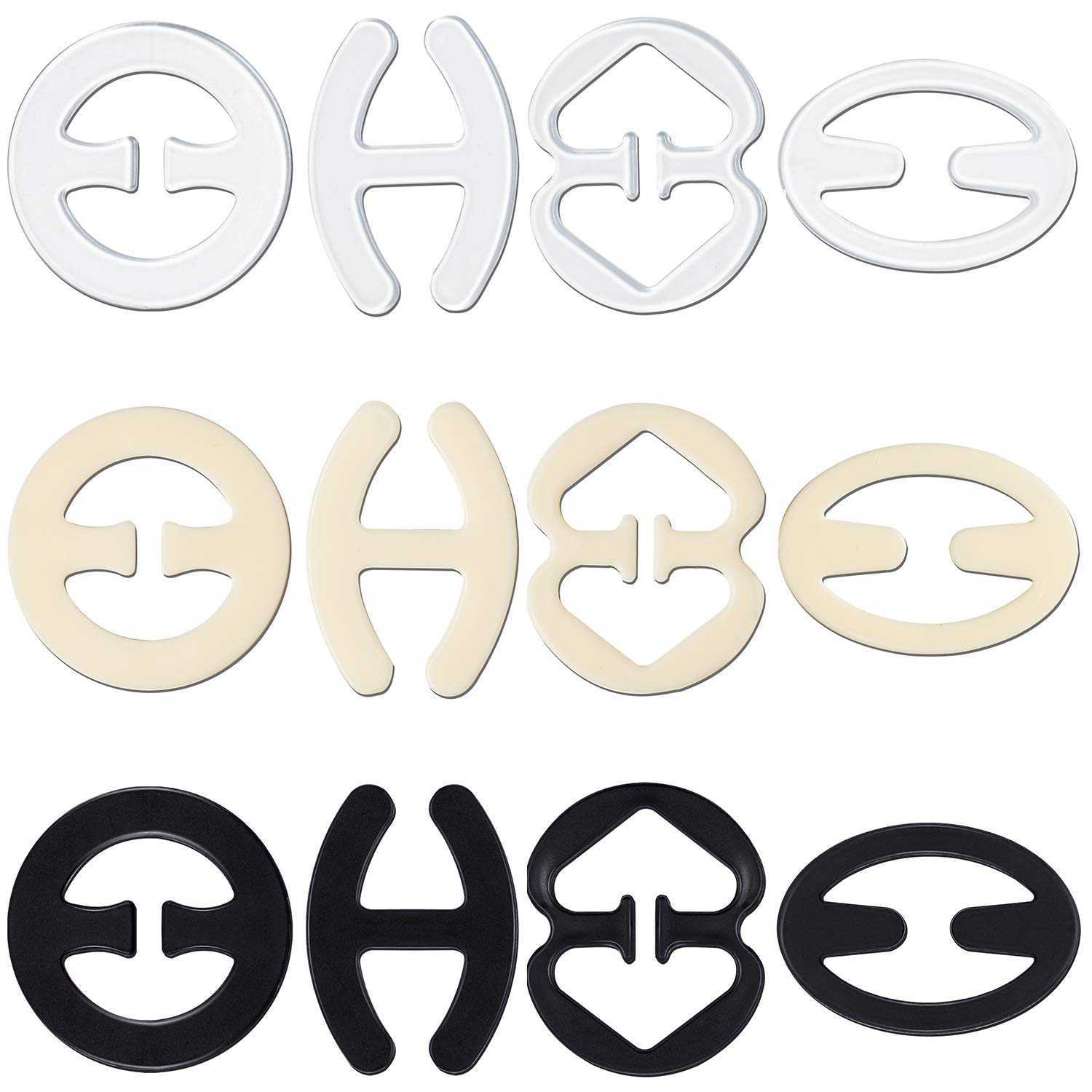 12Pcs Bra Strap Clips - Anti-Slip Back Bra Straps Holder & Cleavage Control Buckles for Women | Perfect for Workout, Yoga, and Everyday Comfort