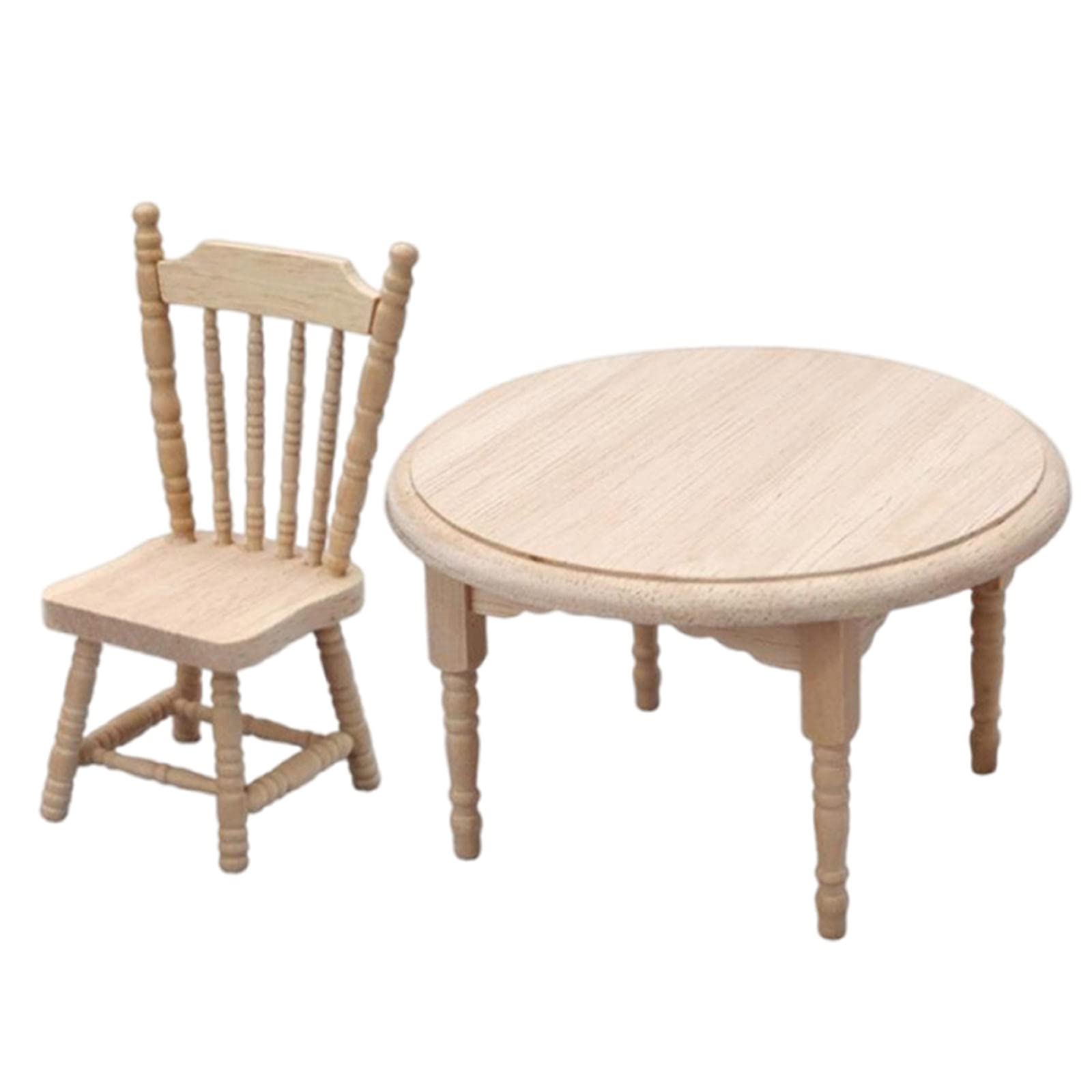 Colcolo Handcrafted Mini 1:6 Scale Dollhouse Furniture Set - Bedroom Table & Decor for Model Homes, DIY Projects & Collectors | Perfect for Dollhouse Displays, Miniature Scenes & Home Decor