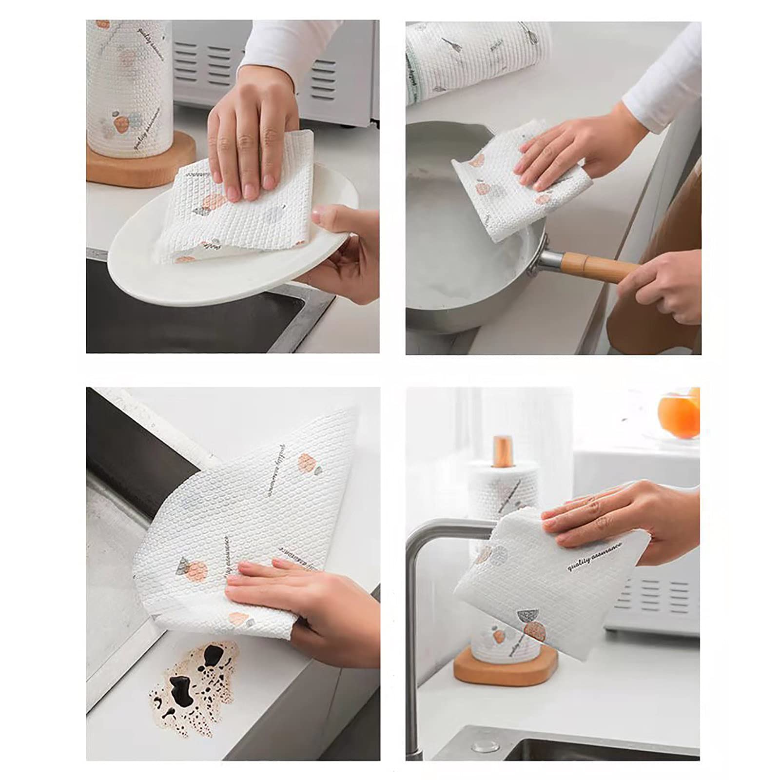 Disposable Cleaning Cloths - Kitchen Paper Towels for Home & Bar Cleaning