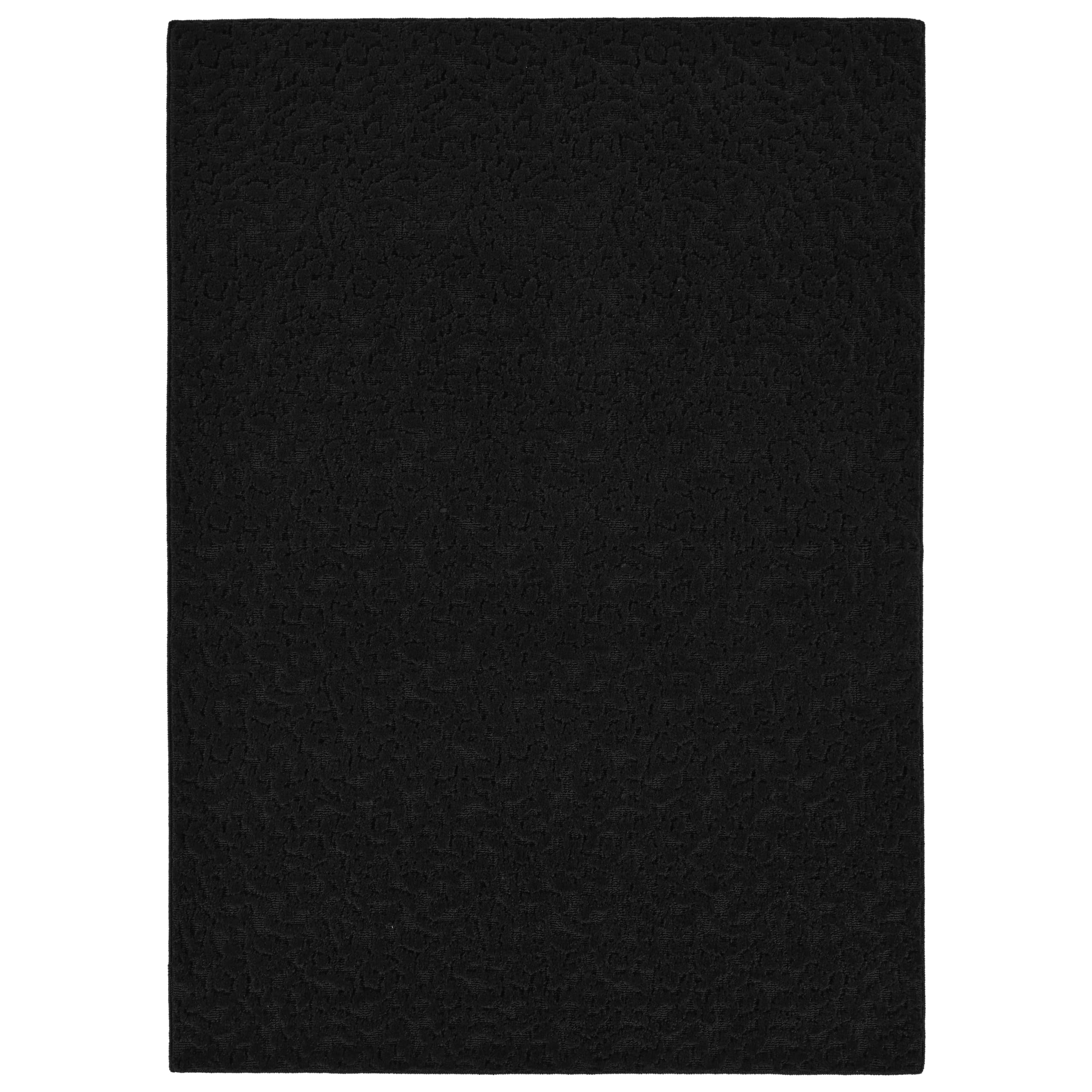 Premium Ivy Pattern Area Rug - 9x12 Feet Soft Black Indoor Rug for Living Room, Bedroom, Dining Room - Non-Slip Backing & Easy to Clean