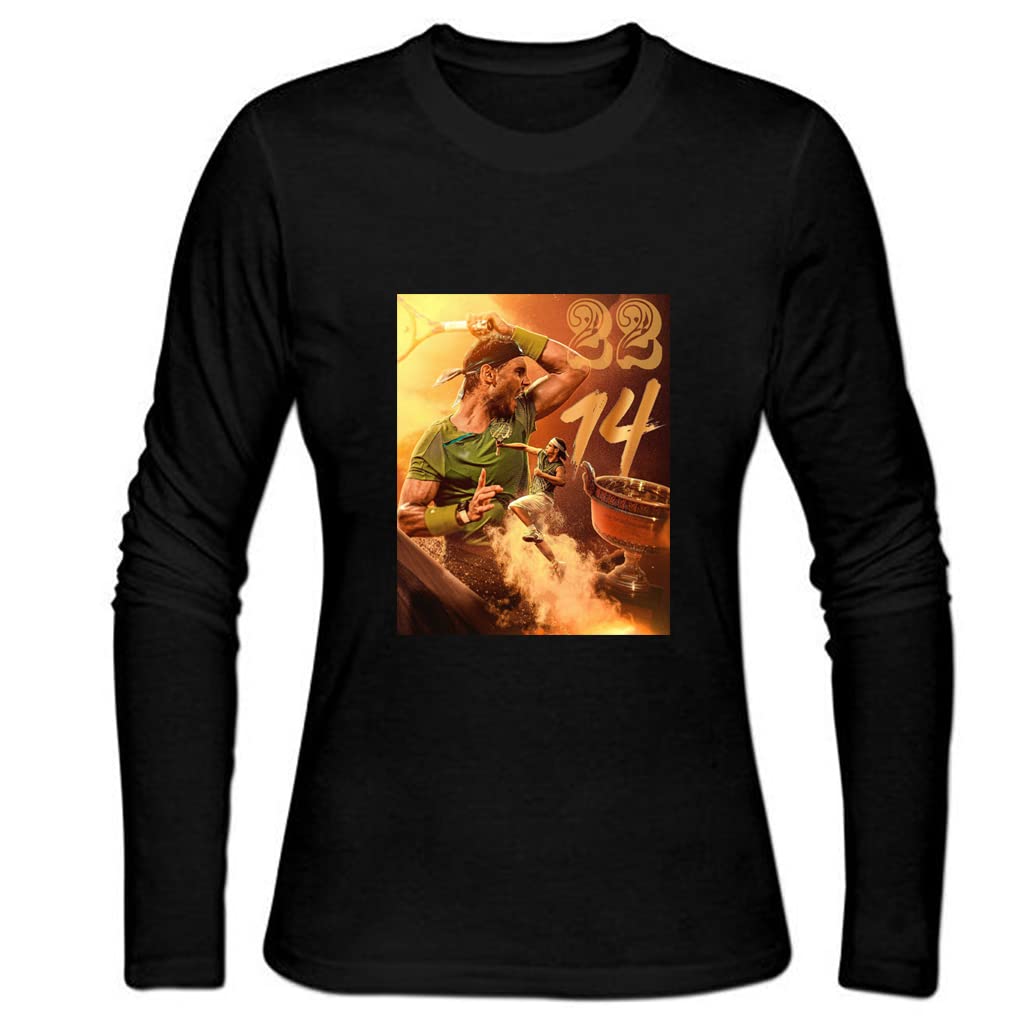 LOSOL Women's Rafael Nadal Fan T-Shirt - Official Rafa Tennis Apparel for Women - Perfect Gift for Tennis Lovers - Great for Matches, Training & Casual Wear