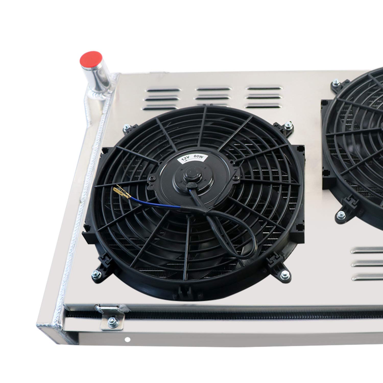 AlloyWorks 4-Row Aluminum Radiator with Dual 12
