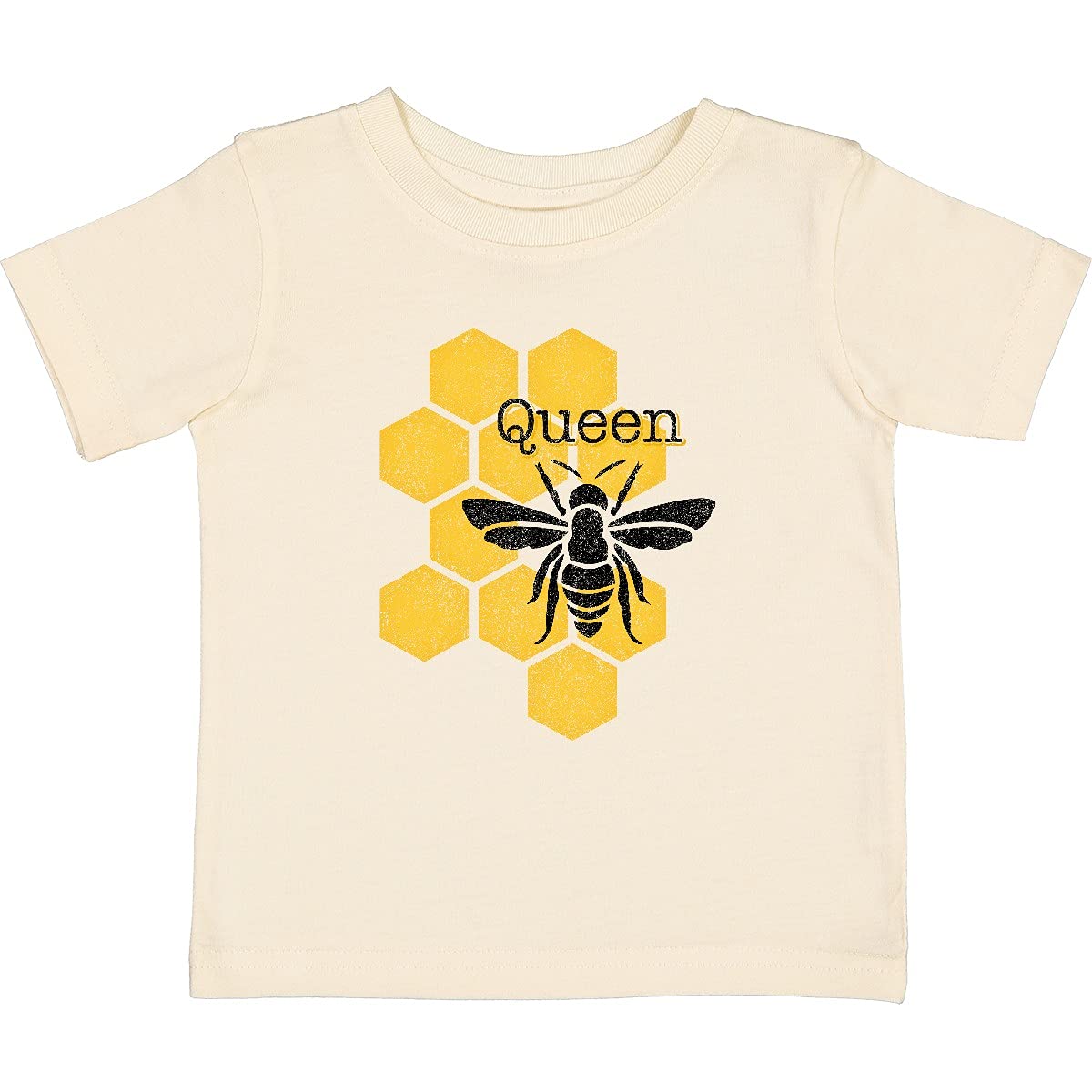 Inktastic Honeycomb Queen Bee Baby T-Shirt - Cute Bee Design Cotton Tee for Infants & Toddlers - Perfect for Playdates, Birthday Parties & Family Photos