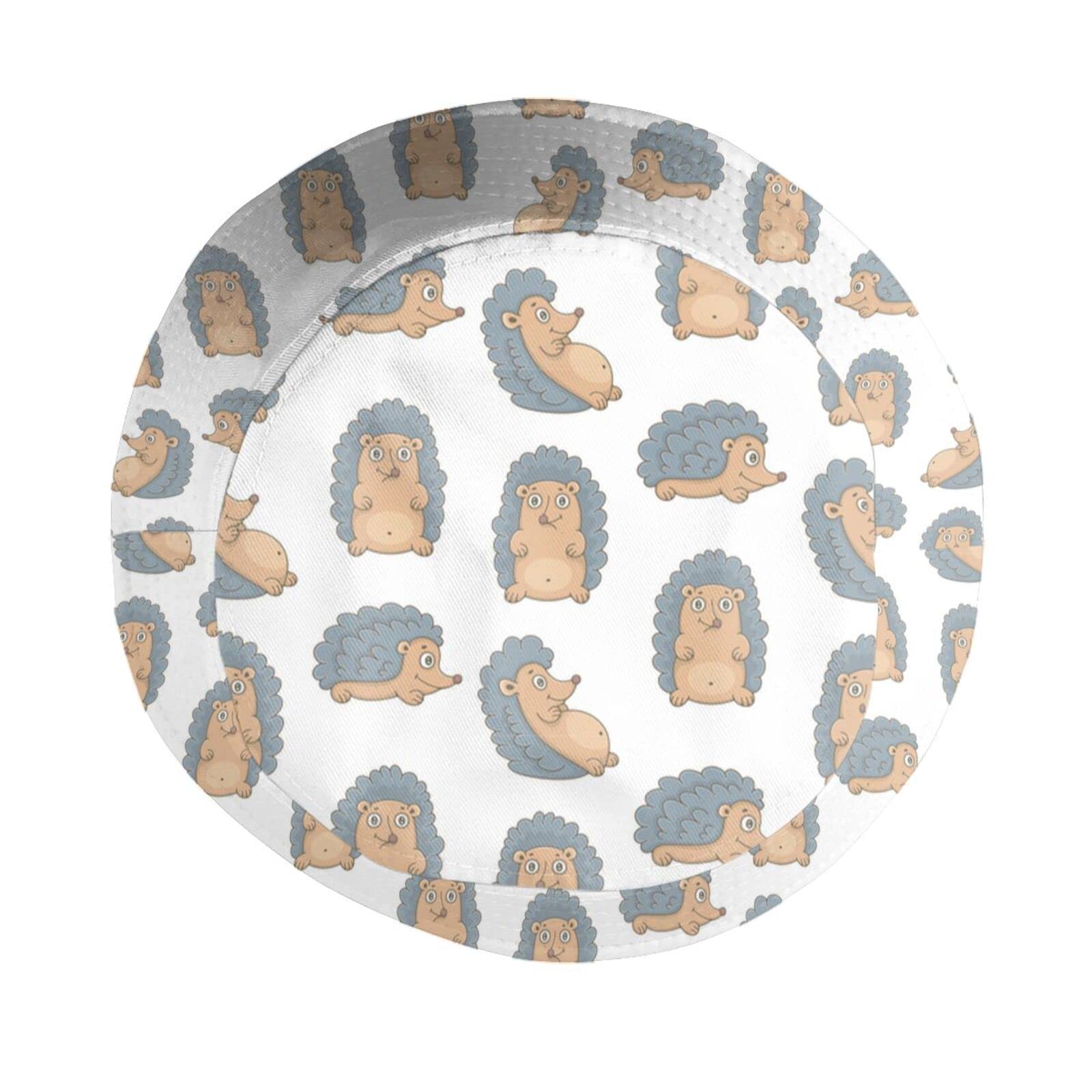 Cute Hedgehog Bucket Hat - Animal Print Sun Hat for Women & Men | Fisherman Hat for Outdoor, Beach, Festival & Happy Muharram Celebration