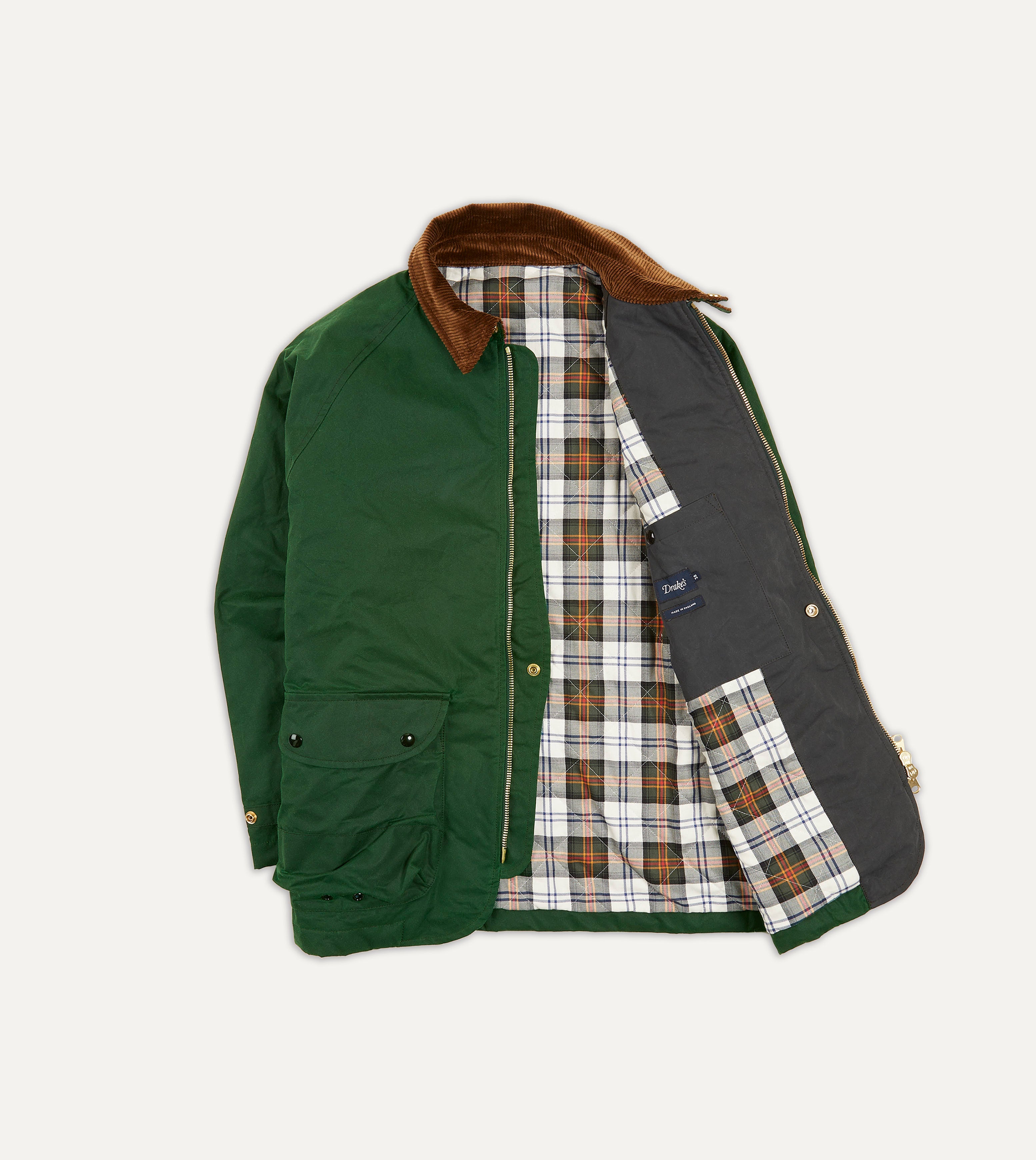 Men's Green Waxed Cotton Coverall Jacket - Waterproof Workwear for Outdoor, Hunting & Farming | Durable & Stylish Utility Jacket