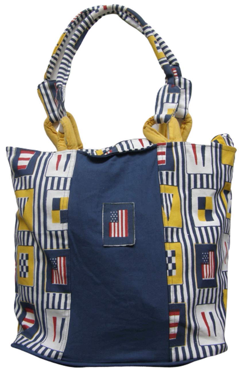 Stylish Coastal Living Seascapes Cotton Canvas Beach Tote Bag with Rope Handles - Perfect for Beach Trips, Shopping & Summer Outings