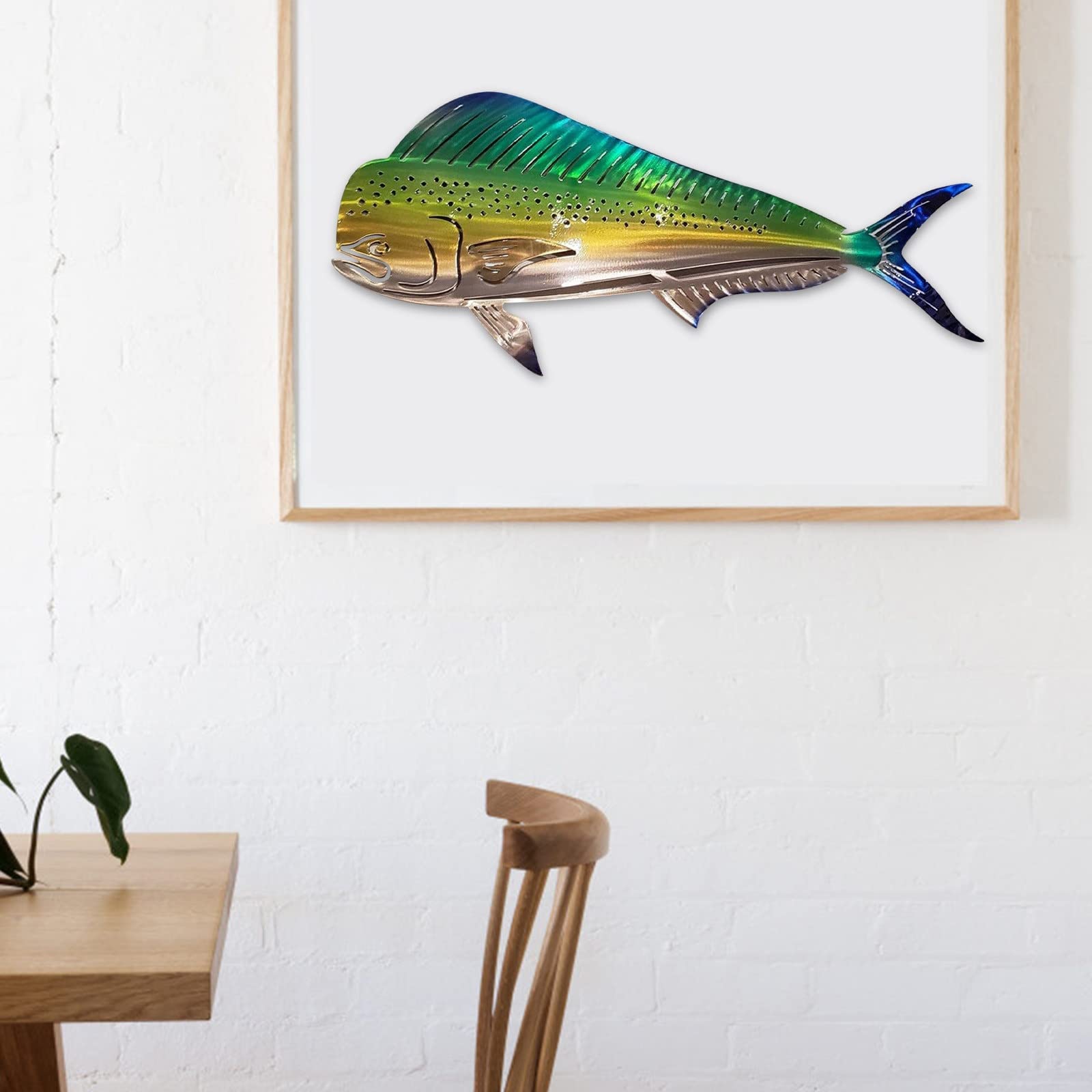 Shark Metal Wall Art Decor - Handcrafted Ocean Themed Wall Hanging Ornament for Living Room, Bedroom, Office | Unique Home Decor Gift for Beach House & Coastal Style Interiors