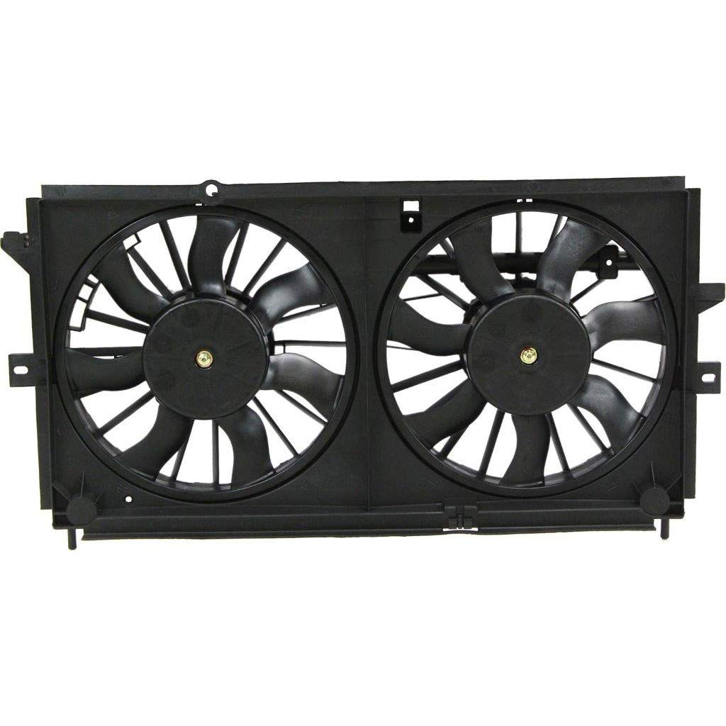 Chevy Impala Radiator Fan Replacement 2000-2005 - Dual Fan Assembly Compatible with 2000 2001 2002 2003 2004 2005 Chevy Impala - GM3117104 & 19130419 OEM Parts - Perfect for Engine Cooling & Overheating Prevention