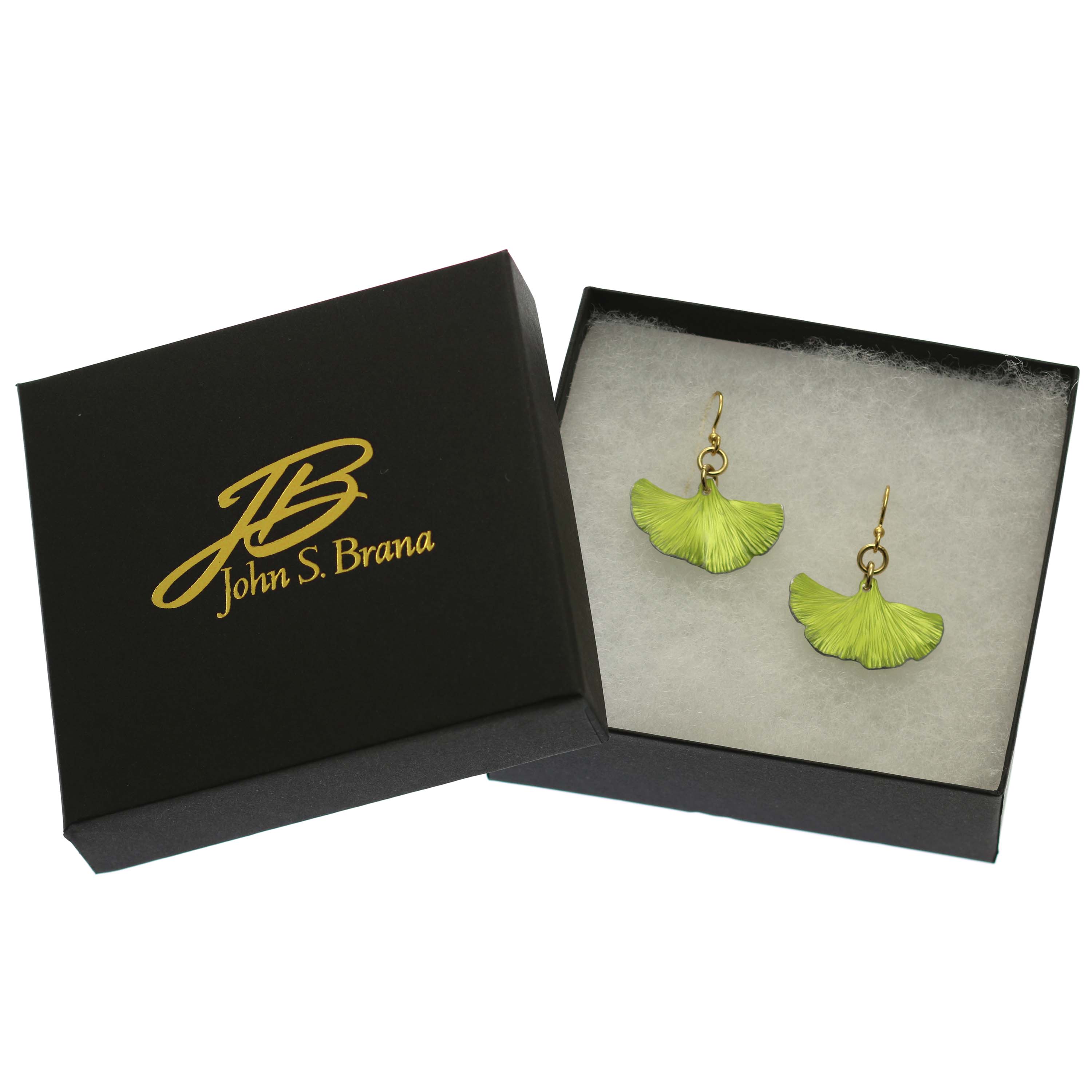 Small Ginkgo Leaf Anodized Aluminum Sour Candy Apple Earrings - Dainty Gold-Tone Stud Earrings for Women, Unique Botanical Jewelry Gift for Her - Perfect for Everyday Wear, Office, Date Night & Special Occasions