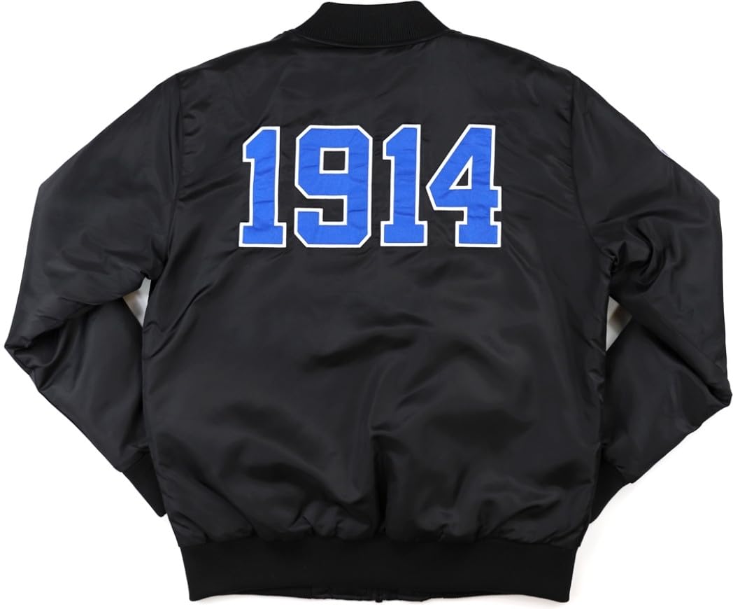 Big Boy Phi Beta Sigma Divine 9 S4 Bomber Jacket for Men - Black Fraternity Jacket with Greek Letters | Perfect for College Events, Step Shows & Greek Life Apparel
