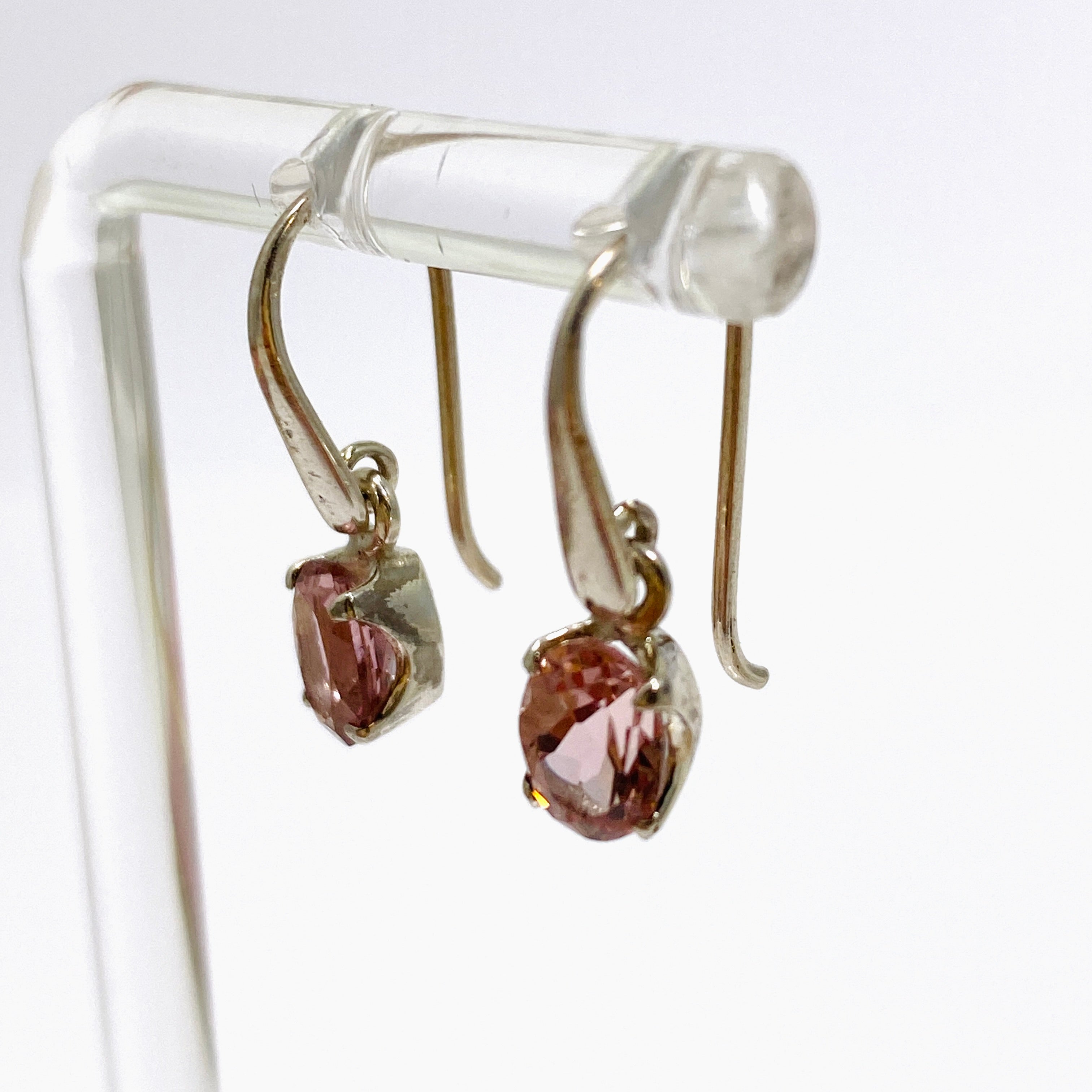 Natural Pale Pink Tourmaline Oval Faceted Stud Earrings - 925 Sterling Silver Jewelry for Women - Perfect for Weddings, Date Nights & Special Occasions