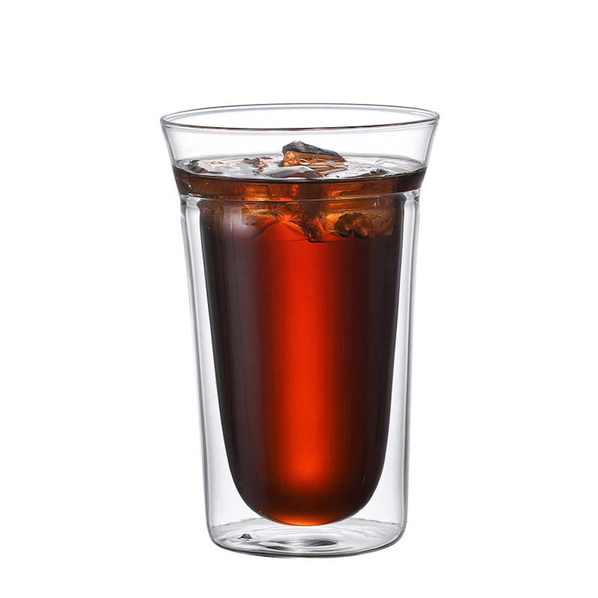I.XXI Art of Coffee Floating U Bottom Tall Glass - 280ml Clear Coffee Cup for Espresso, Latte & Cold Brew - Perfect for Home, Cafe & Office Use
