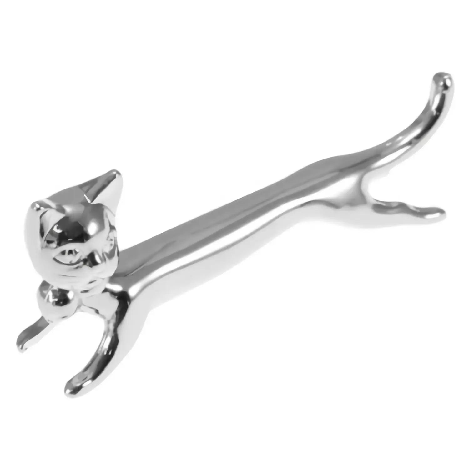 Premium EBM Zinc Alloy Cat-Shaped Cutlery Rest - Elegant Tableware Holder for Forks, Spoons & Knives - Perfect for Dining, Parties & Home Decor