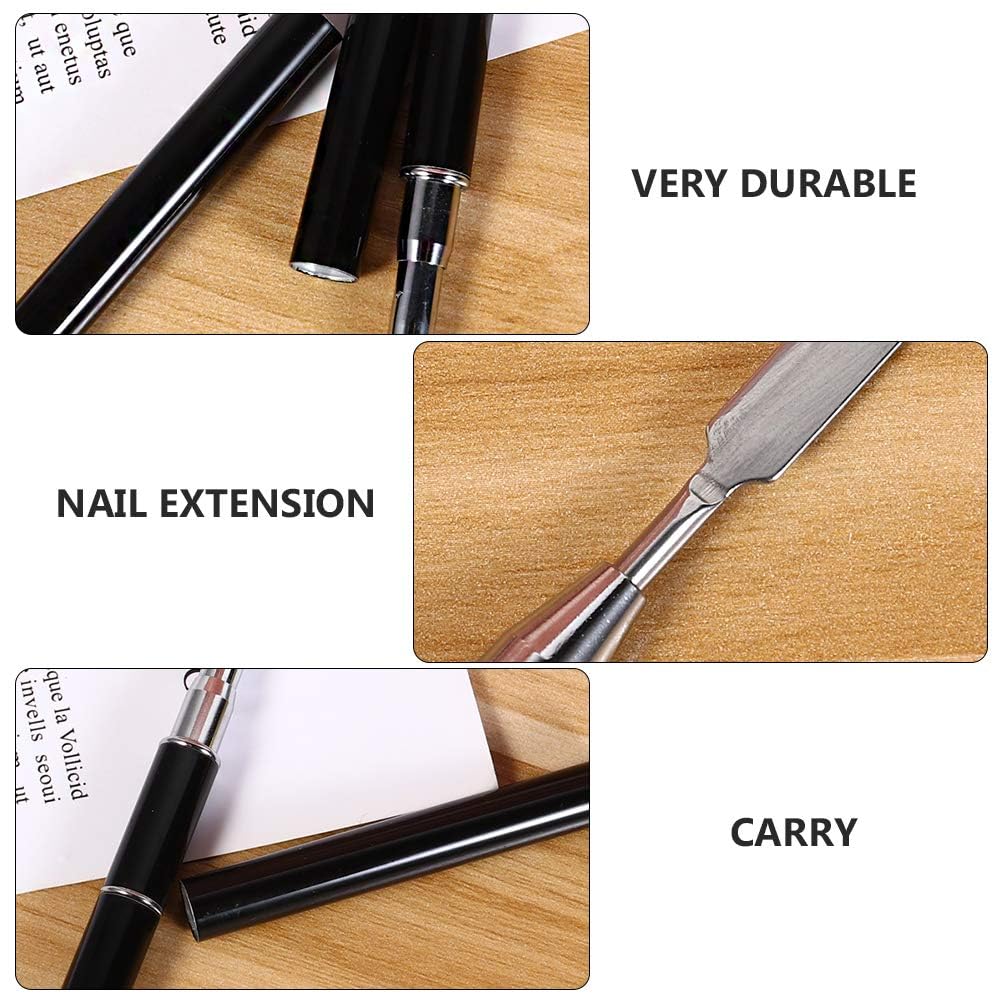 Premium Dual-Ended PolyGel Nail Brush & Picker Tool - Stainless Steel UV Gel Brush for Poly Gel, Acrylic & Nail Extensions (2-in-1 Design) - Perfect for Salon Professionals & DIY Nail Art at Home