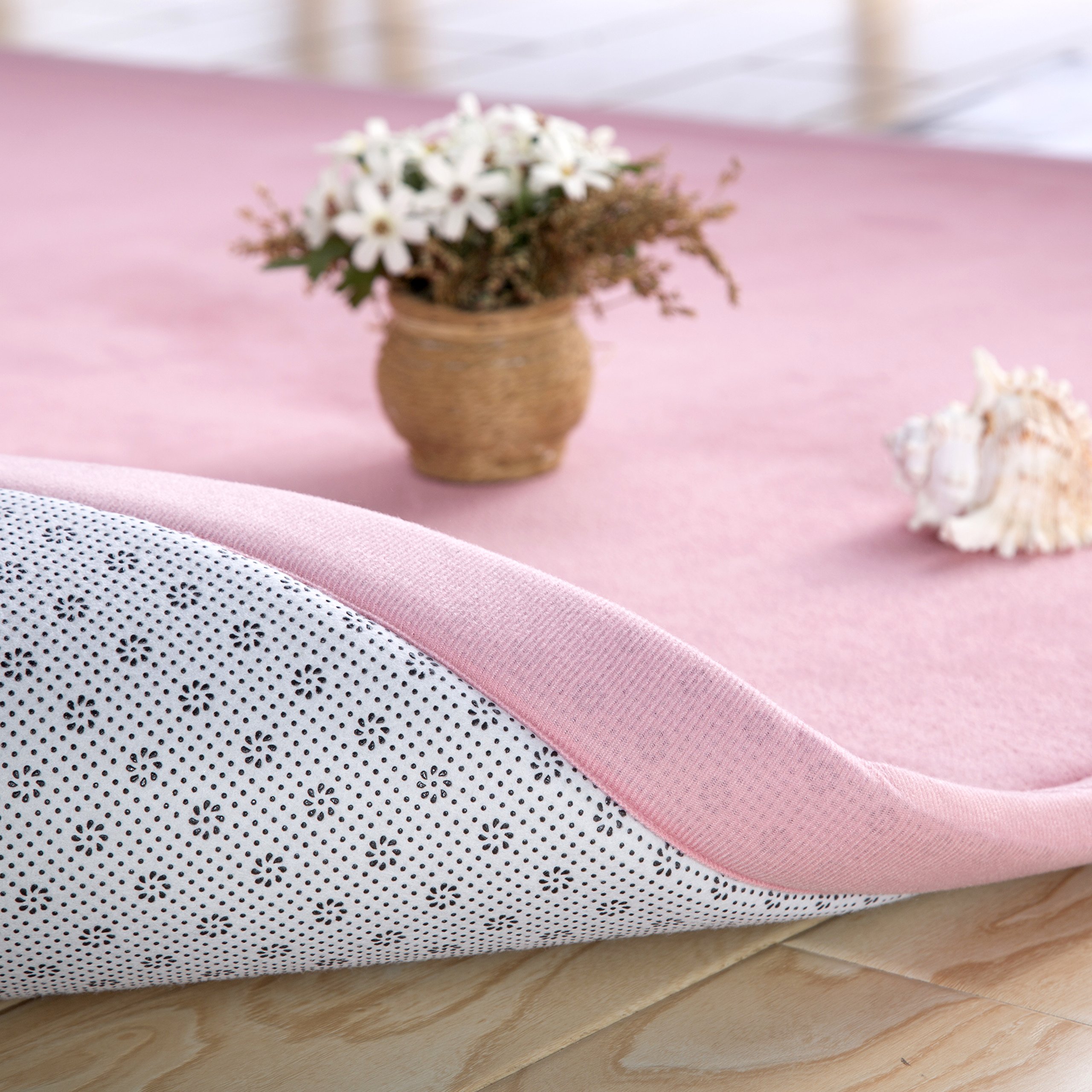 V-Mix Handmade Weaving Plush Foam Play Mat for Babies & Toddlers - Soft, Thick, Hypoallergenic & Non-Toxic Crawling Rug - Reversible Baby Blanket, Yoga & Exercise Mat - Perfect for Nursery, Playroom & Indoor Activities