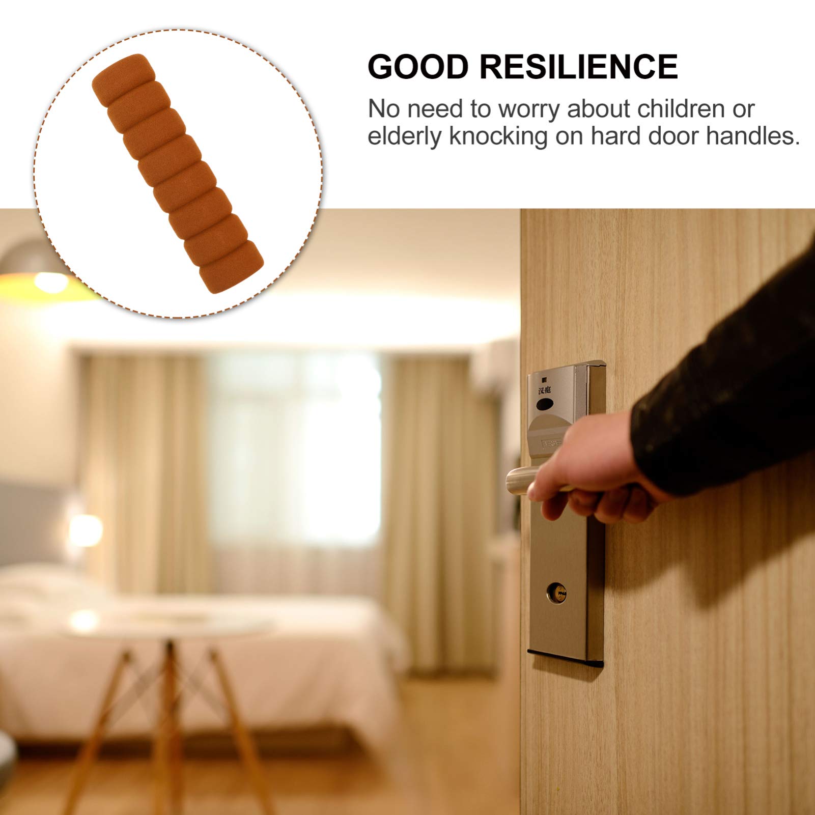 PRETYZOOM 10-Pack Soft NBR Anti-Collision Door Handle Covers - Child Safety Bumper Pads, Door Lock Protectors for Home & Car Use - Prevent Scratches & Damage to Walls and Furniture