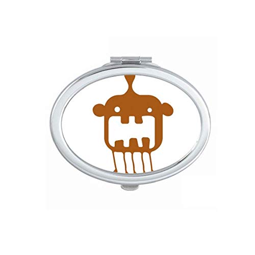 DIYthinker Universe Alien Monster Mirror - Portable Folding Double-Sided Makeup Mirror for Travel, Home Vanity & Cosmetics (Alien Creature Design)