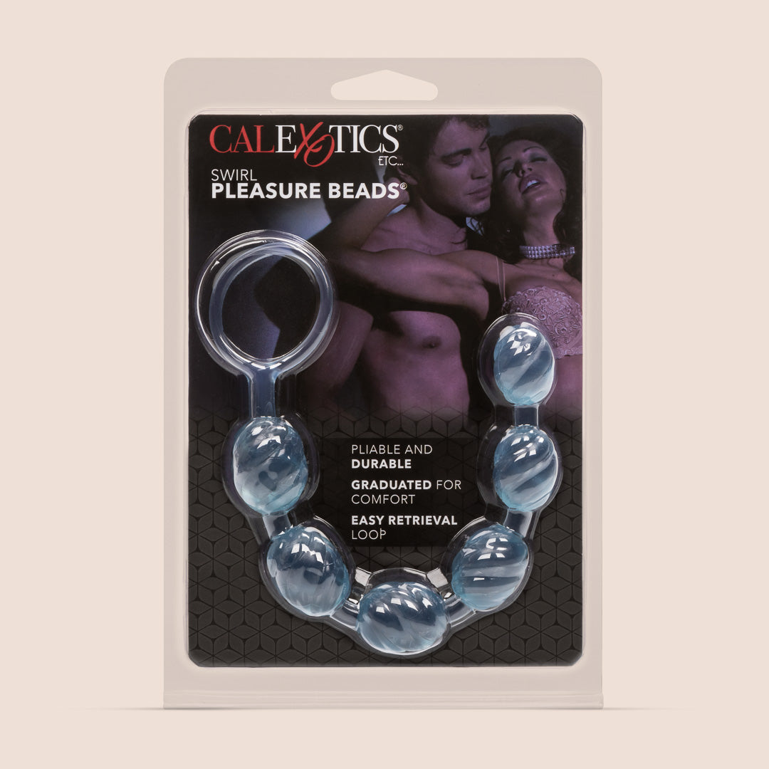 Swirl Pleasure Beads with Retrieval Ring - Premium Silicone Intimate Massager for Couples - Perfect for Sensual Play & Enhanced Intimacy