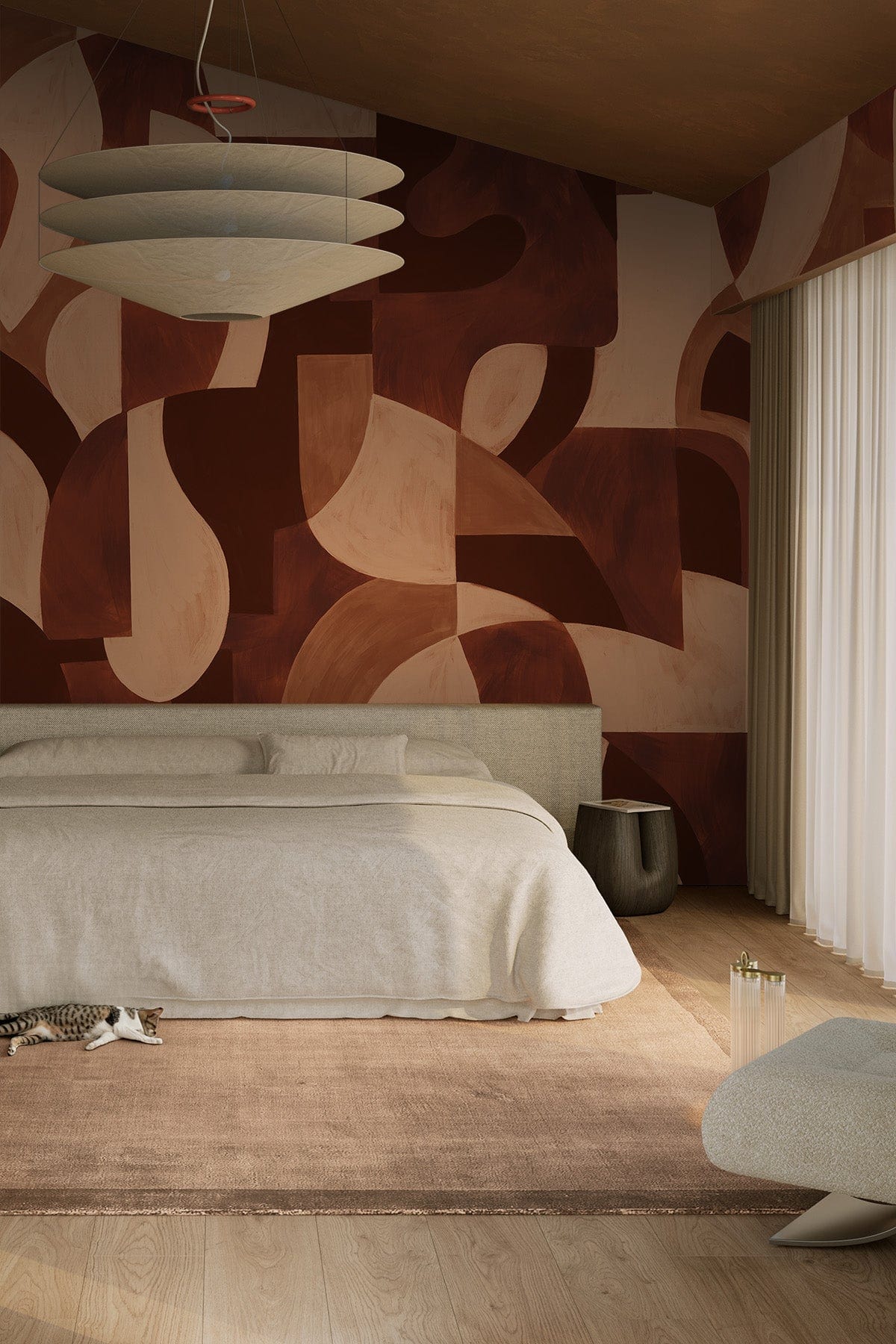 Geometric Terracotta Wall Decor - Handmade Ceramic Art for Boho Home & Office Decor | Perfect for Living Room, Bedroom, or Workspace Aesthetic