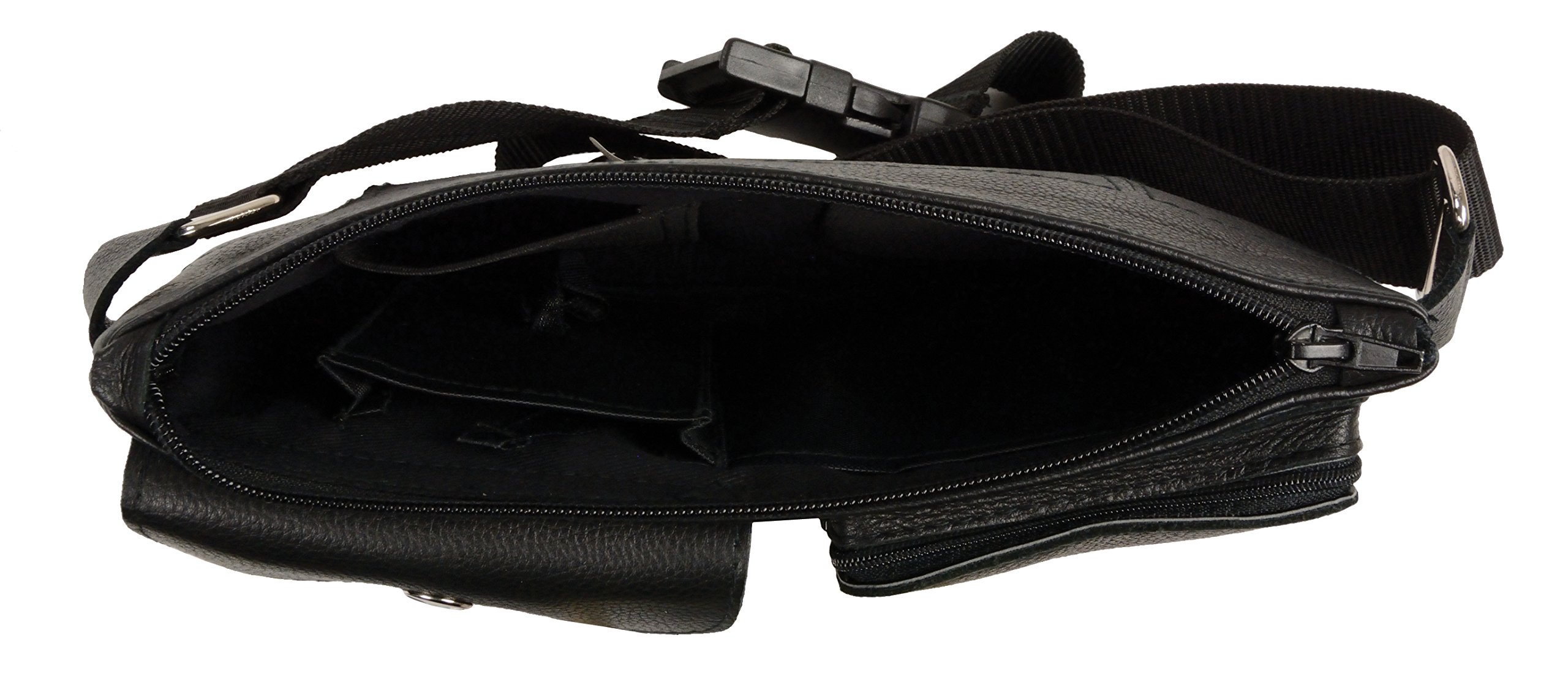 Milwaukee Ladies Black Leather Belt Bag with Interior Gun Holster - Stylish & Secure Concealed Carry for Everyday Use