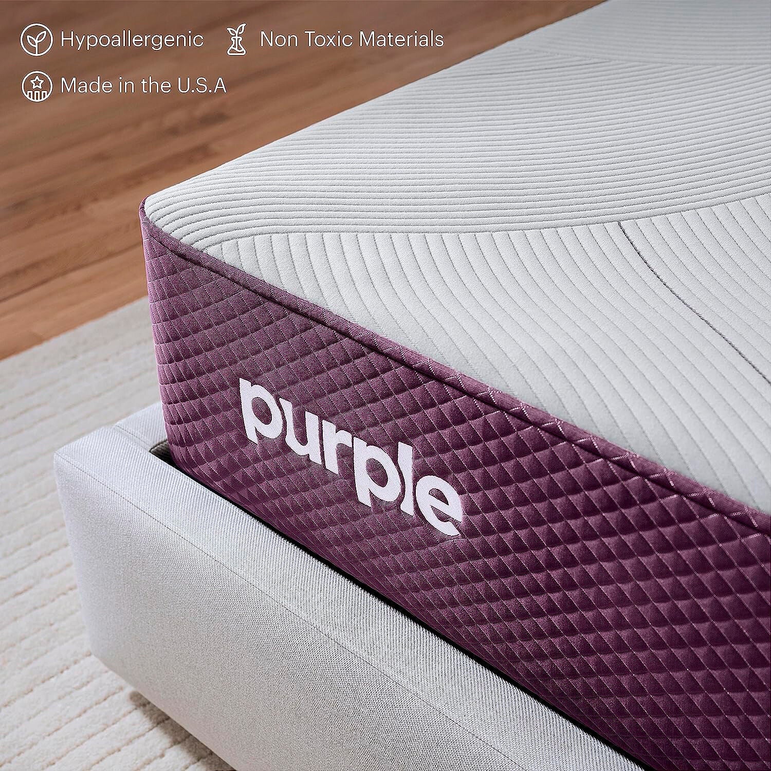Purple Restore Soft Mattress - Premium Comfort for Back Pain Relief & Pressure Relief - Perfect for Side Sleepers & Couples - Bedroom, Guest Room, Dorm Room