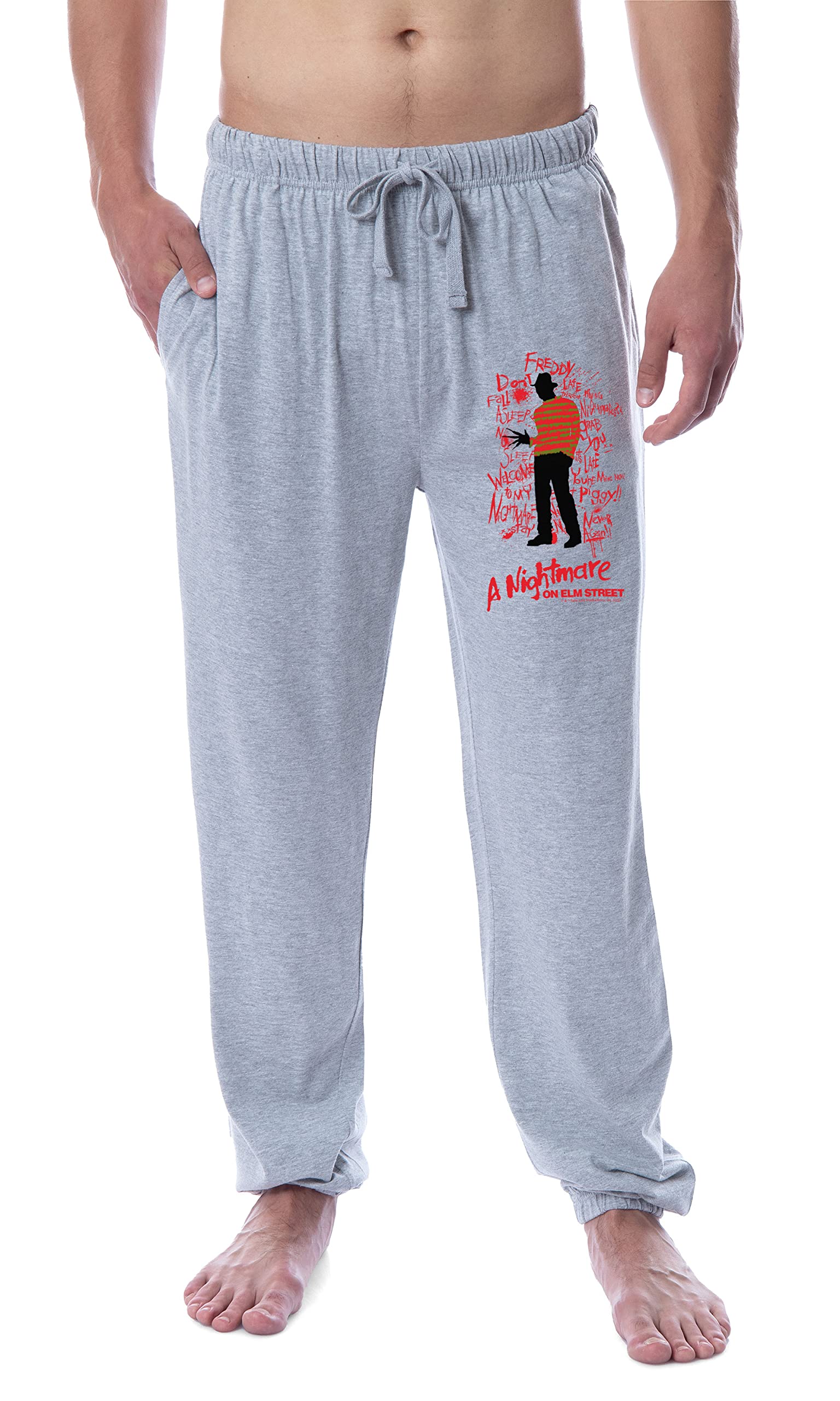 Freddy Krueger Nightmare on Elm Street Men's Horror Movie Sleep Pants - Soft Jogger Pajama Bottoms for Halloween Costume & Horror Fan Gift