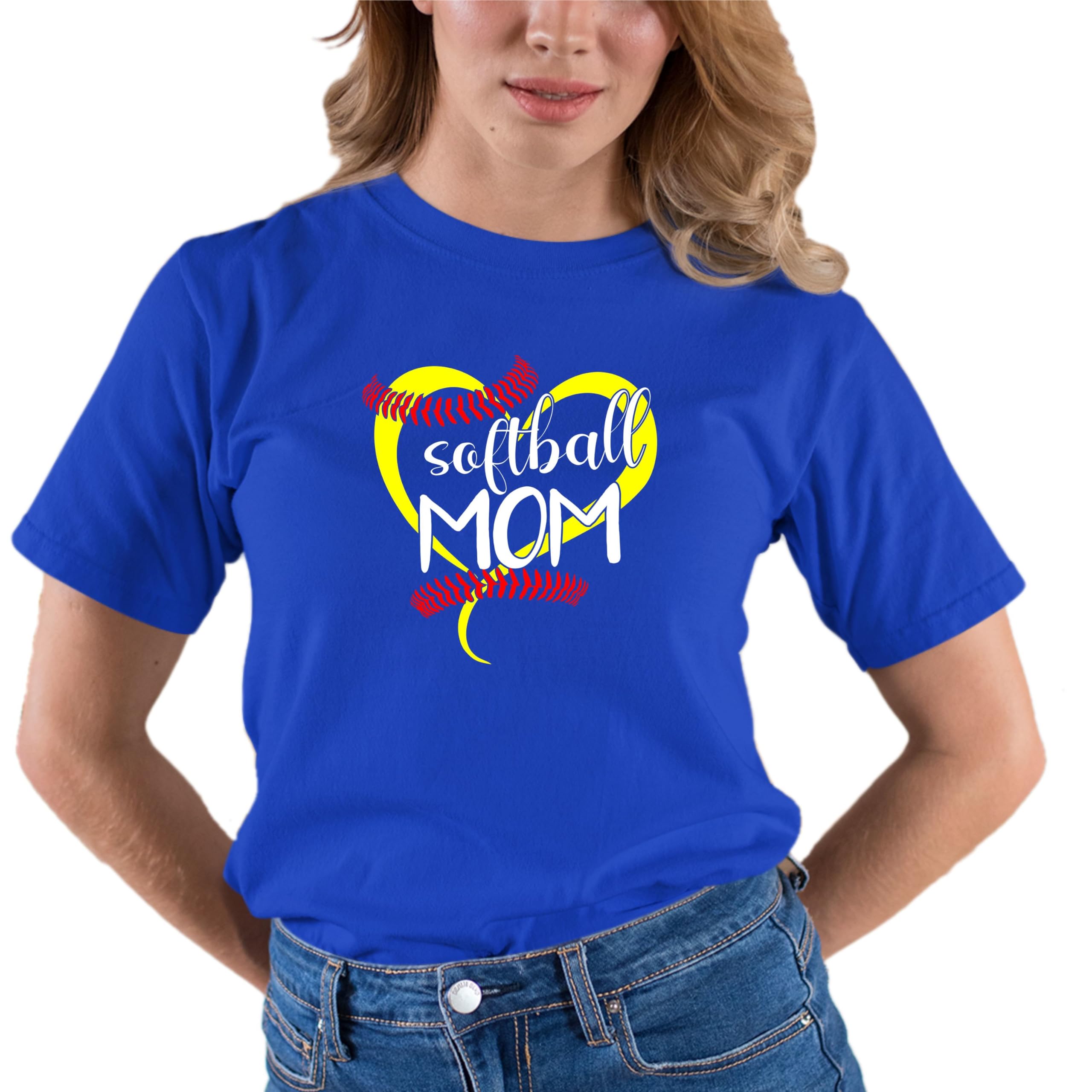 Go All Out Adult Softball Mom T-Shirt - Funny Mother's Day Gift for Baseball Moms - Perfect for Games, Practice & Team Spirit