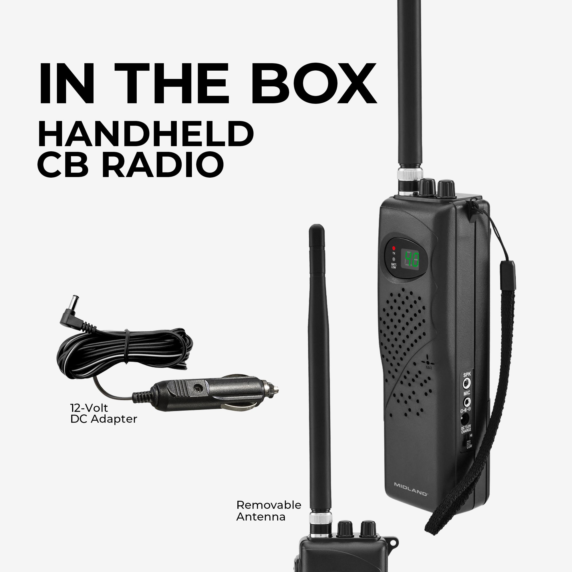 75 785 Durable Handheld CB Radio - Long Range Communication for Truckers, Camping & Emergency Use