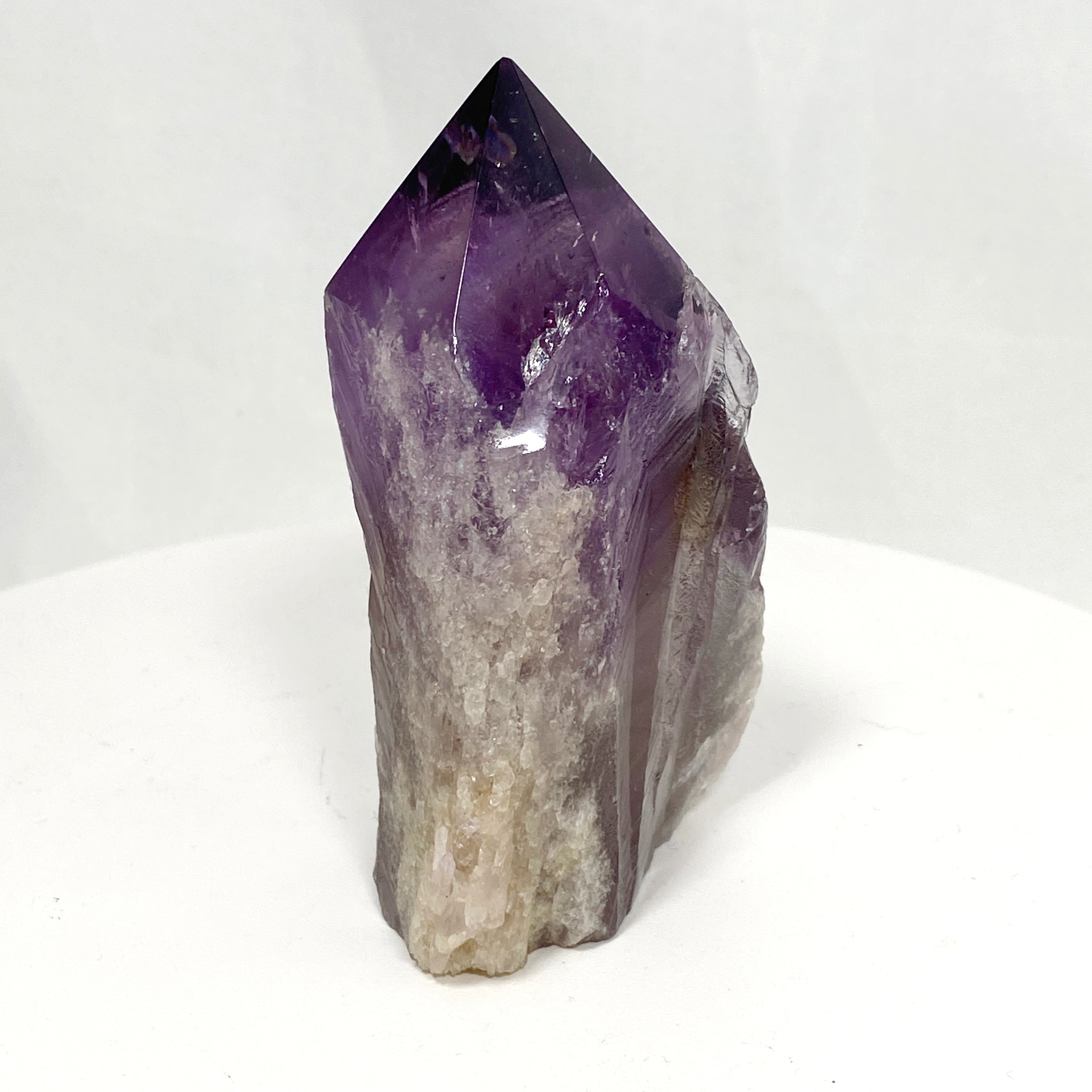Natural Amethyst Semi-Polished Point Crystal - Healing Stone for Meditation, Reiki & Home Decor (AMP 02) | Spiritual Gifts & Energy Cleansing