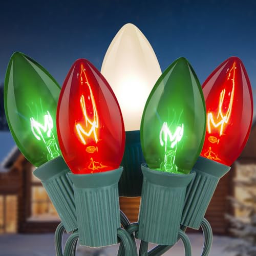 Frosted Whtie Red Green Light