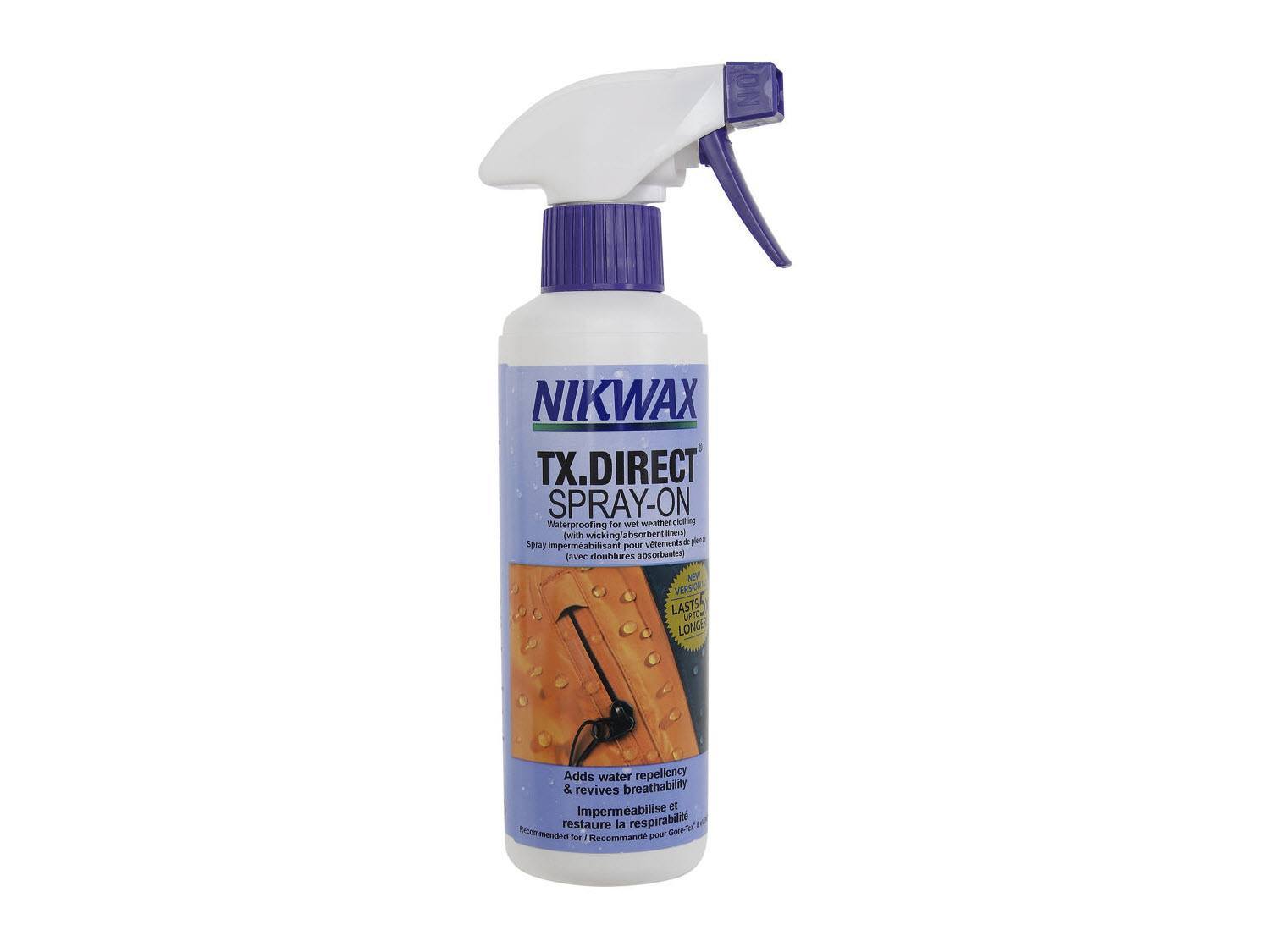 Nikwax TX Direct Spray-On Waterproofing for Jackets & Outdoor Gear – Durable Water Repellent for Hiking, Camping & Rainy Weather