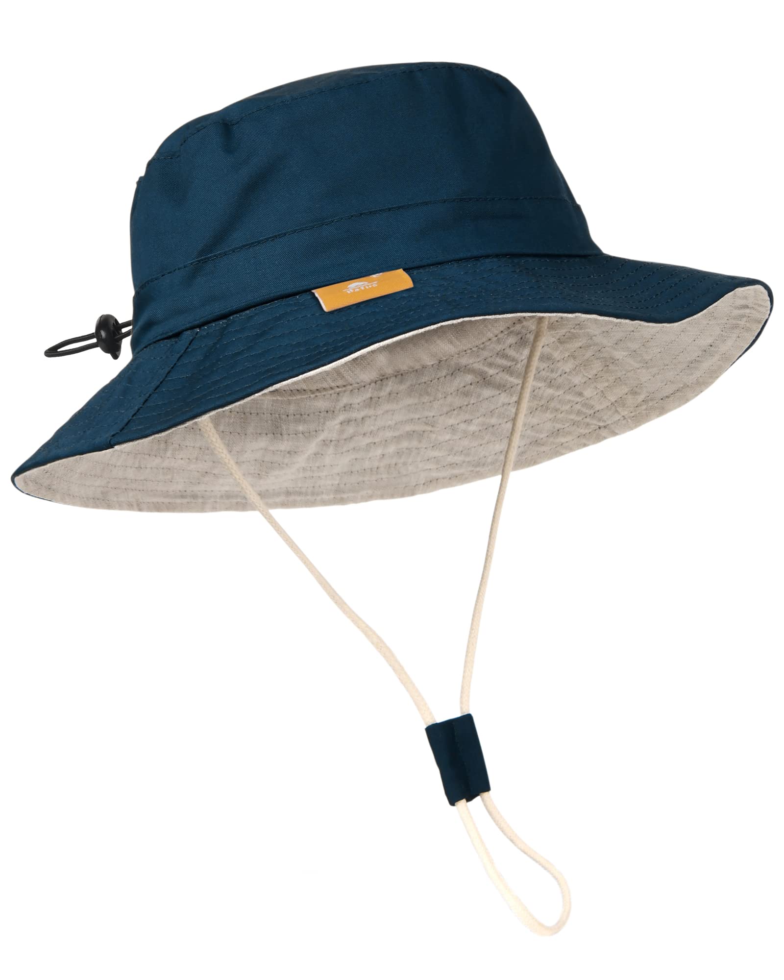Baby Sun Hat for Boys & Girls - UPF 50+ UV Protection Summer Bucket Hat for Toddlers & Kids, Breathable Cotton Beach Hat for Outdoor Play, Swimming & Travel