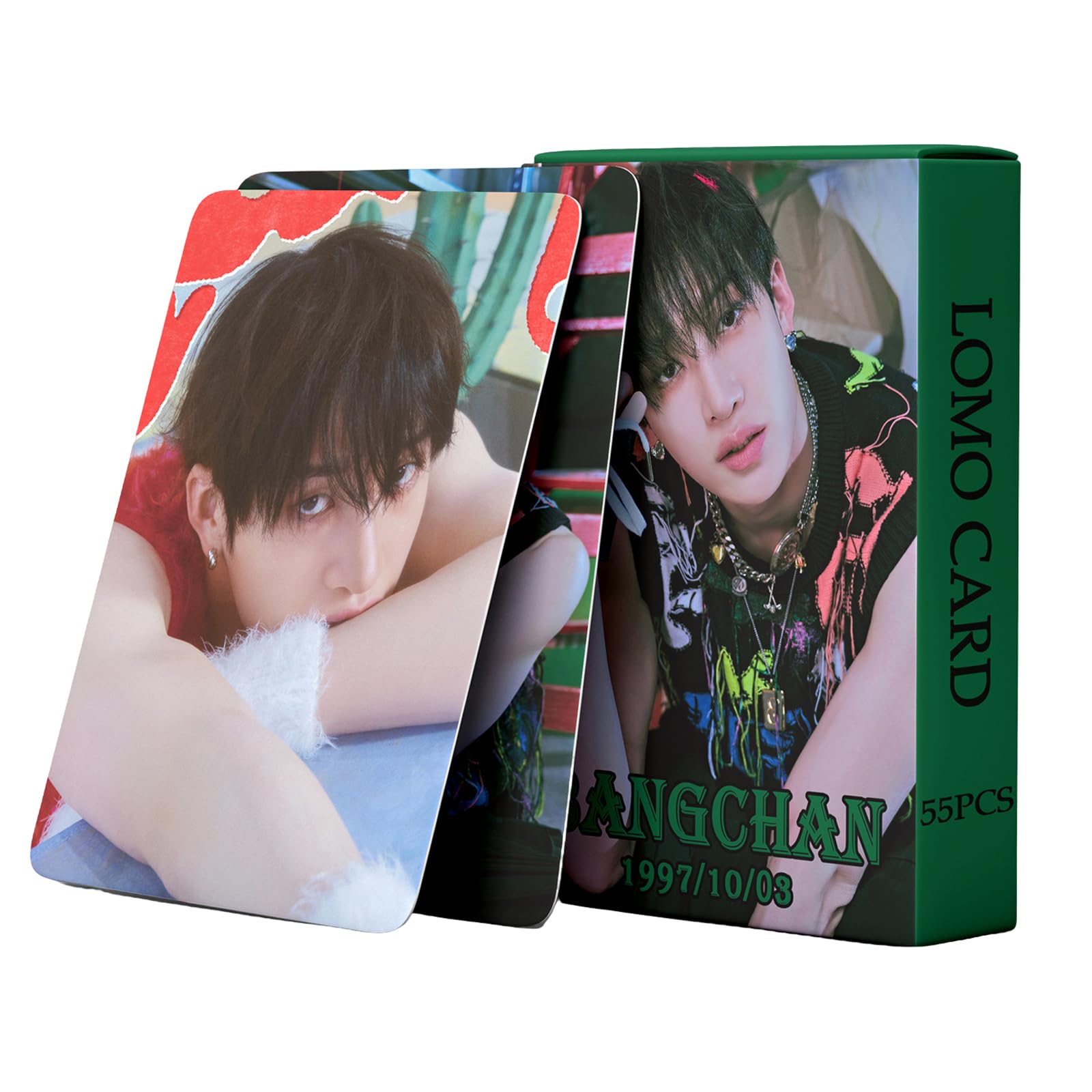 Stray Kids Photocards 55 PCS - Official Kpop Album Photo Cards Collection (Bang Chan) - Perfect Gift for Fans, Boys and Girls - Use for Scrapbooking, Phone Cases, and Kpop Merch Displays