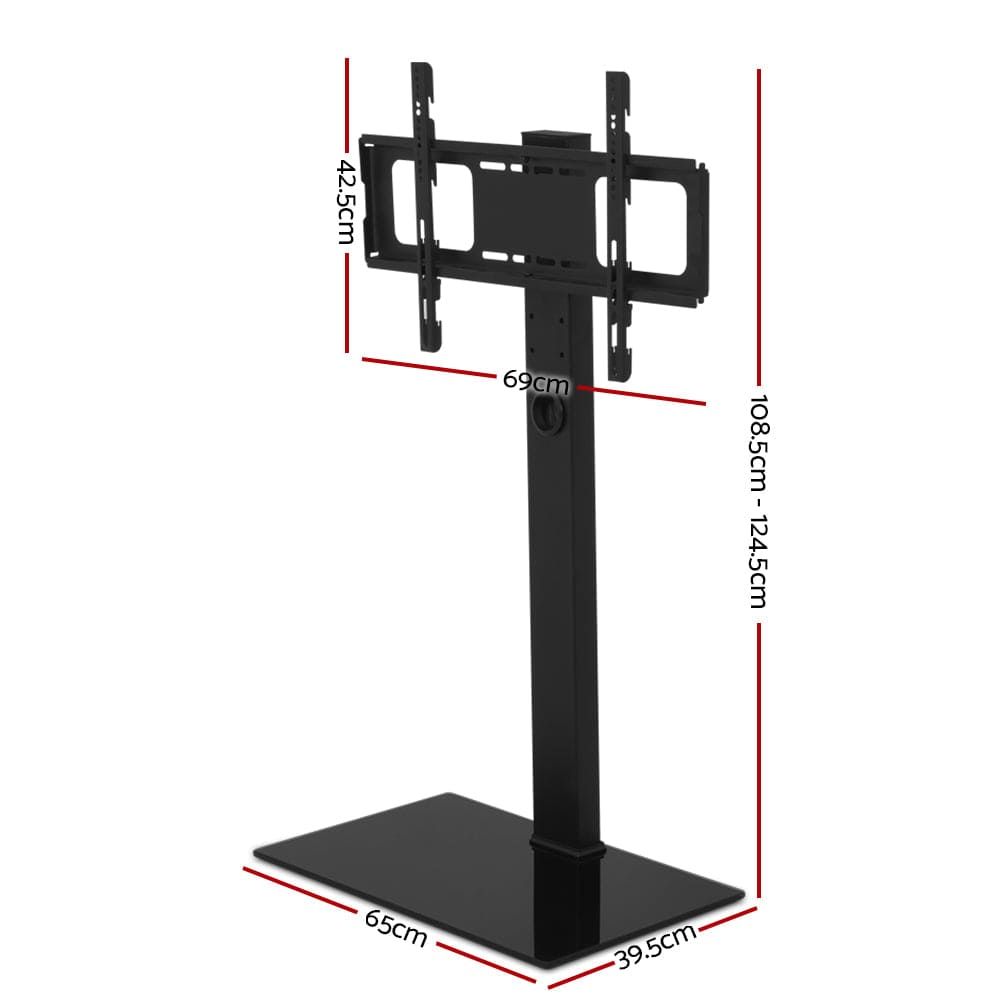 Adjustable TV Floor Stand for 32-70 Inch Screens - Swivel & Height Adjustable TV Mount Bracket - Perfect for Living Room, Bedroom, or Home Theater Setup (Black)